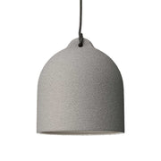 Campana, paralume M in ceramica per sospensione - Made in Italy - Effetto cemento