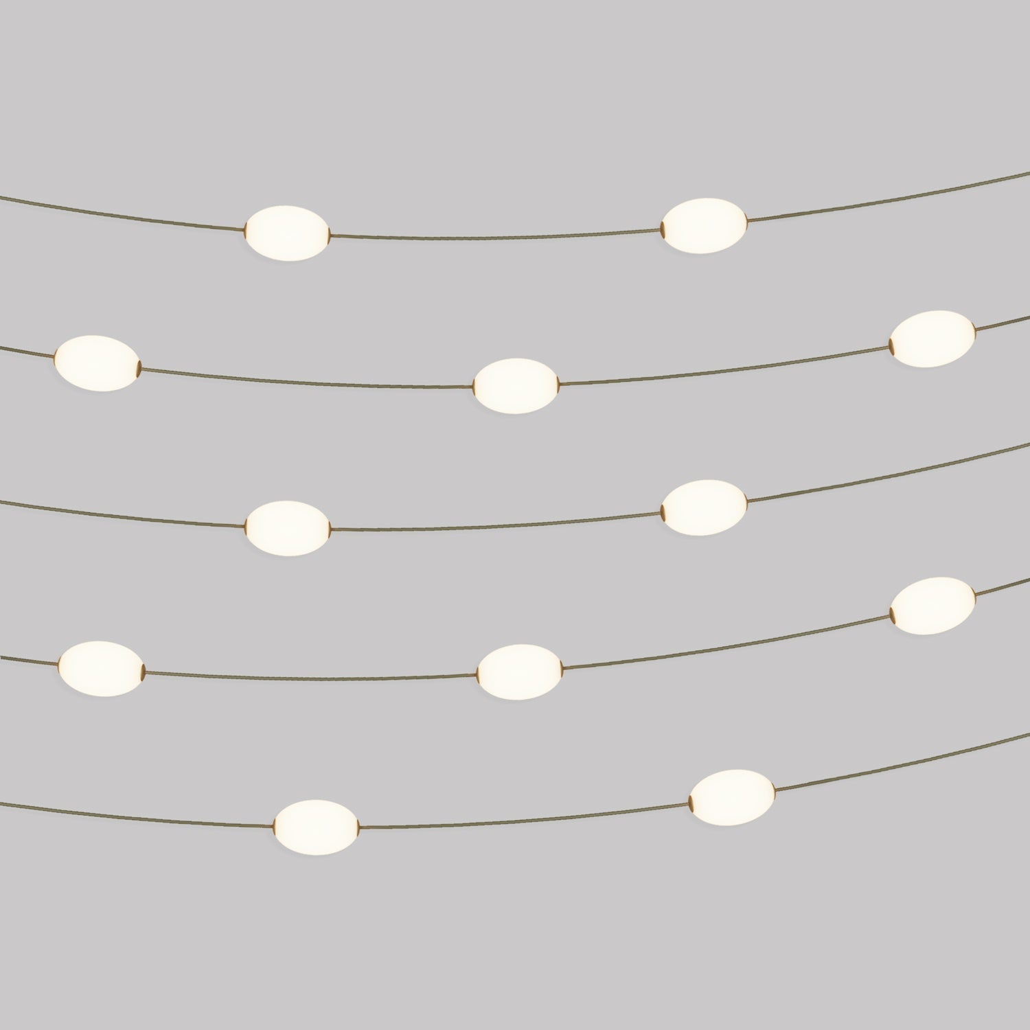 Catena luminosa 12 punti luce da esterno IP67 Verde oliva con spina UK - Marina12 - Creative Cables