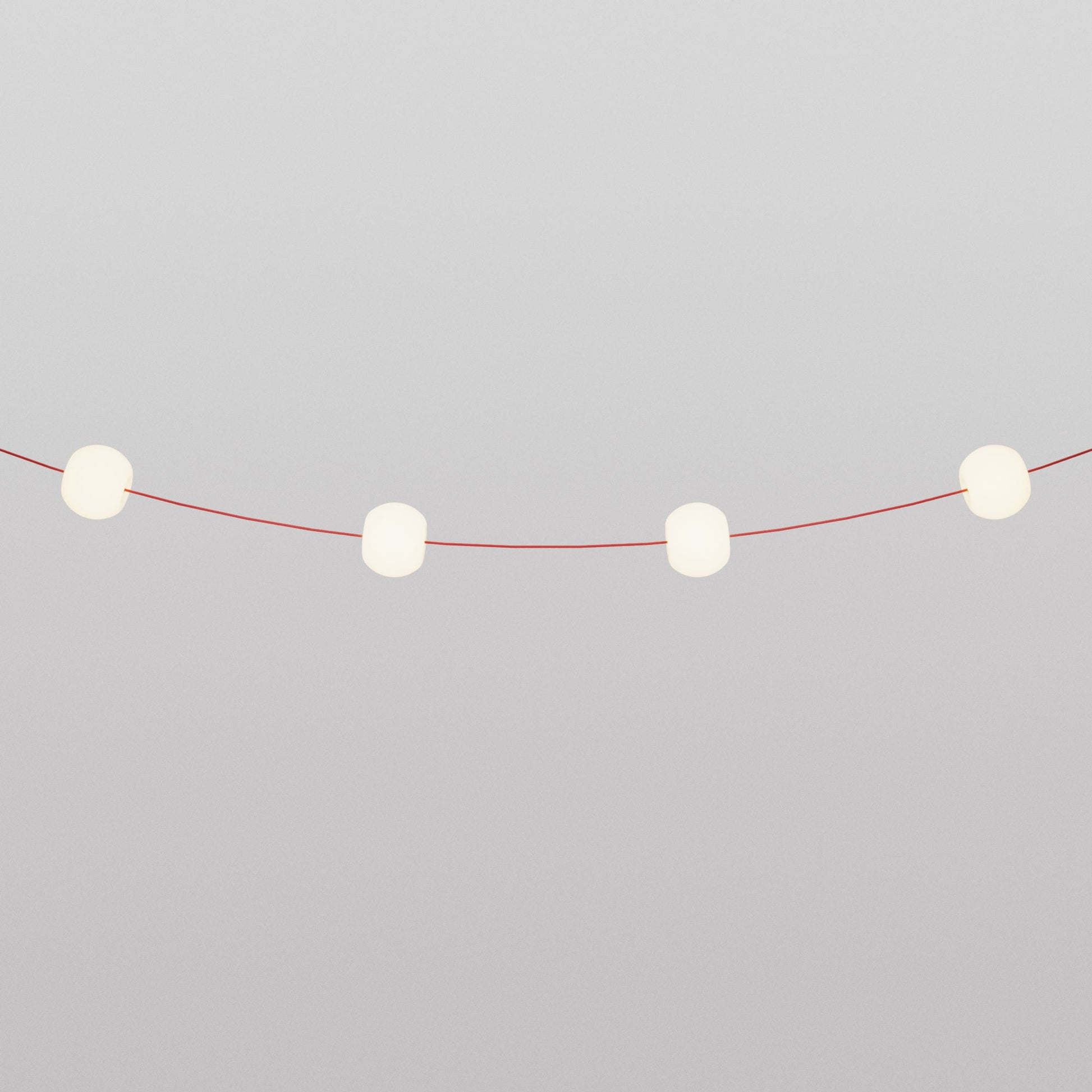 Catena luminosa 4 punti luce da esterno IP67 Rosso Stella Marina - Marina4 Cherry 70 cm