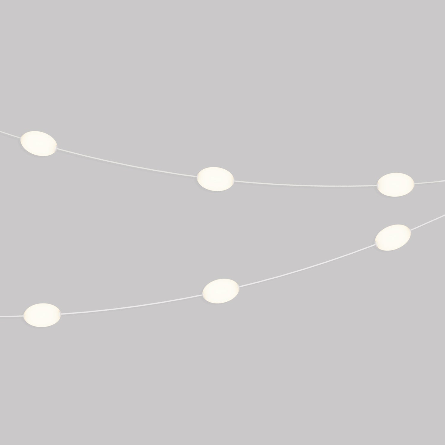 Catena luminosa 6 punti luce da esterno IP67 Bianco sabbia con spina UK - Marina6