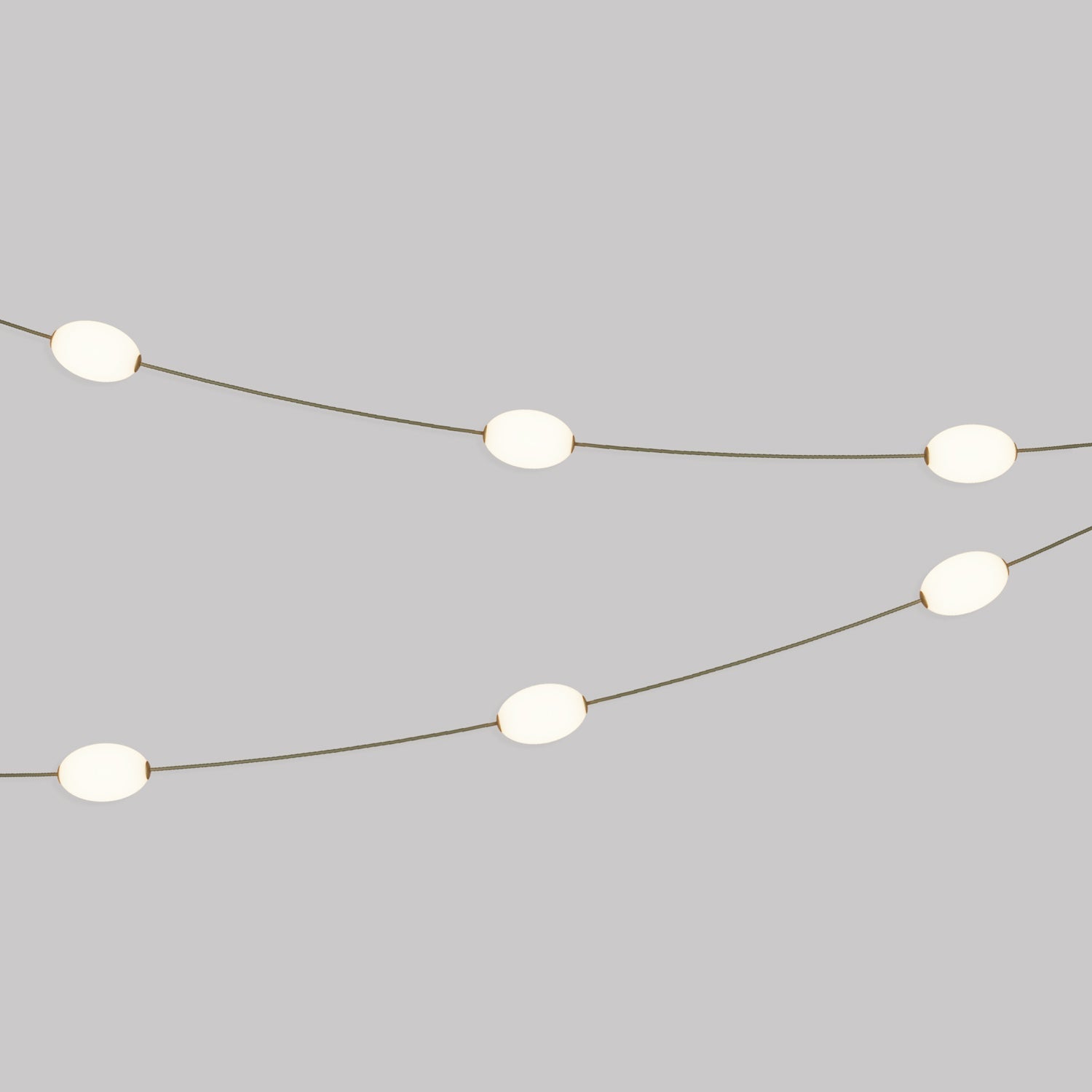 Catena luminosa 6 punti luce da esterno IP67 Verde oliva con spina UK - Marina6