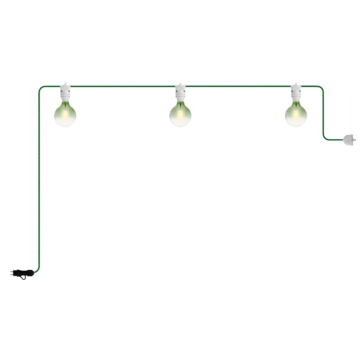 Catenaria Modulair da esterno IP65 portatile con 3 luci - Bianco