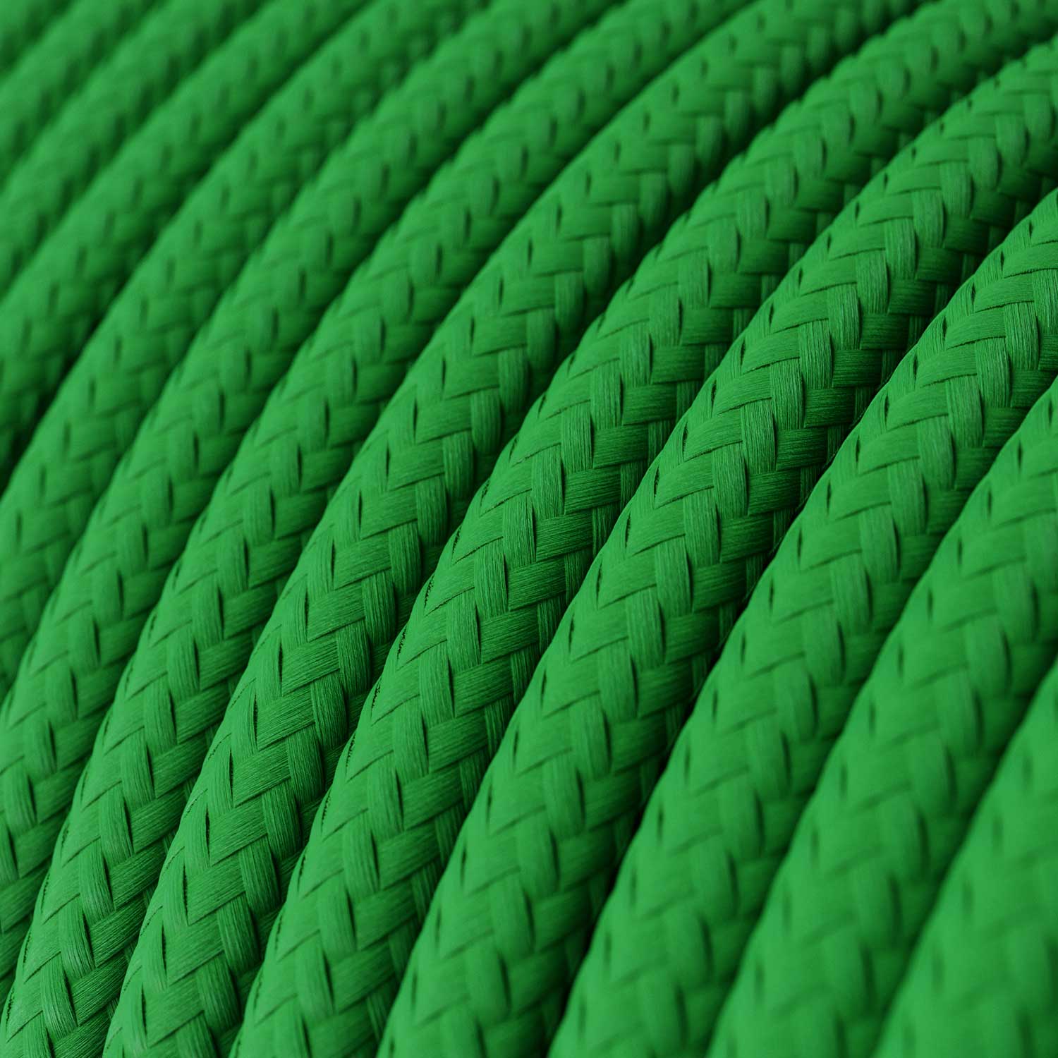 Cavo elettrico tessile Verde Prato lucido - L'Originale Creative Cables, per lampade originali - RM06