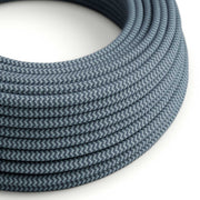Cloth Covered Wire - Blue Cotton Chevron RZ25 - UL Listed