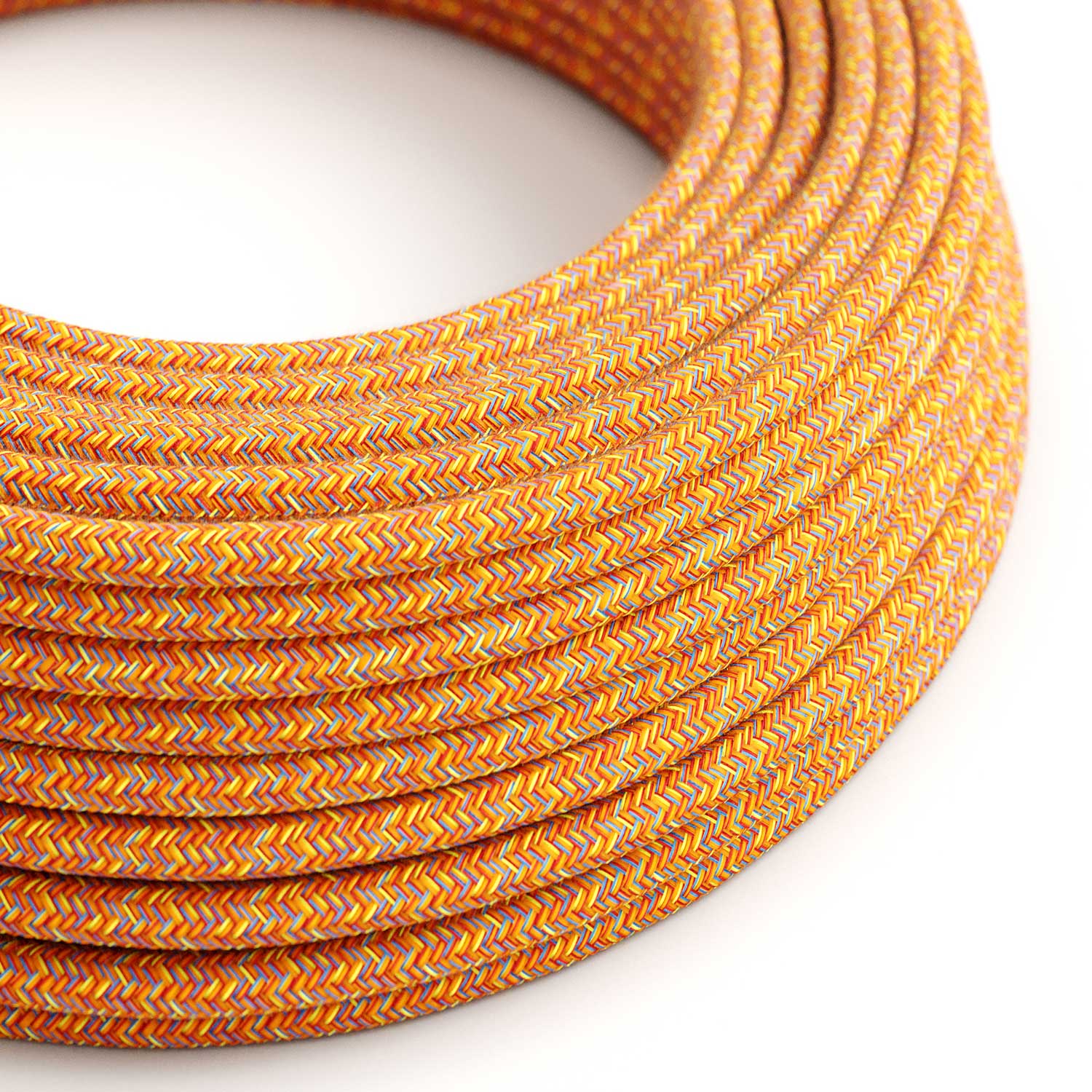 Cloth Covered Wire - Orange Cotton Tweed RX07 - UL Listed