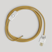 Cordset for lamp with bright mustard cable 6 ft Bianco