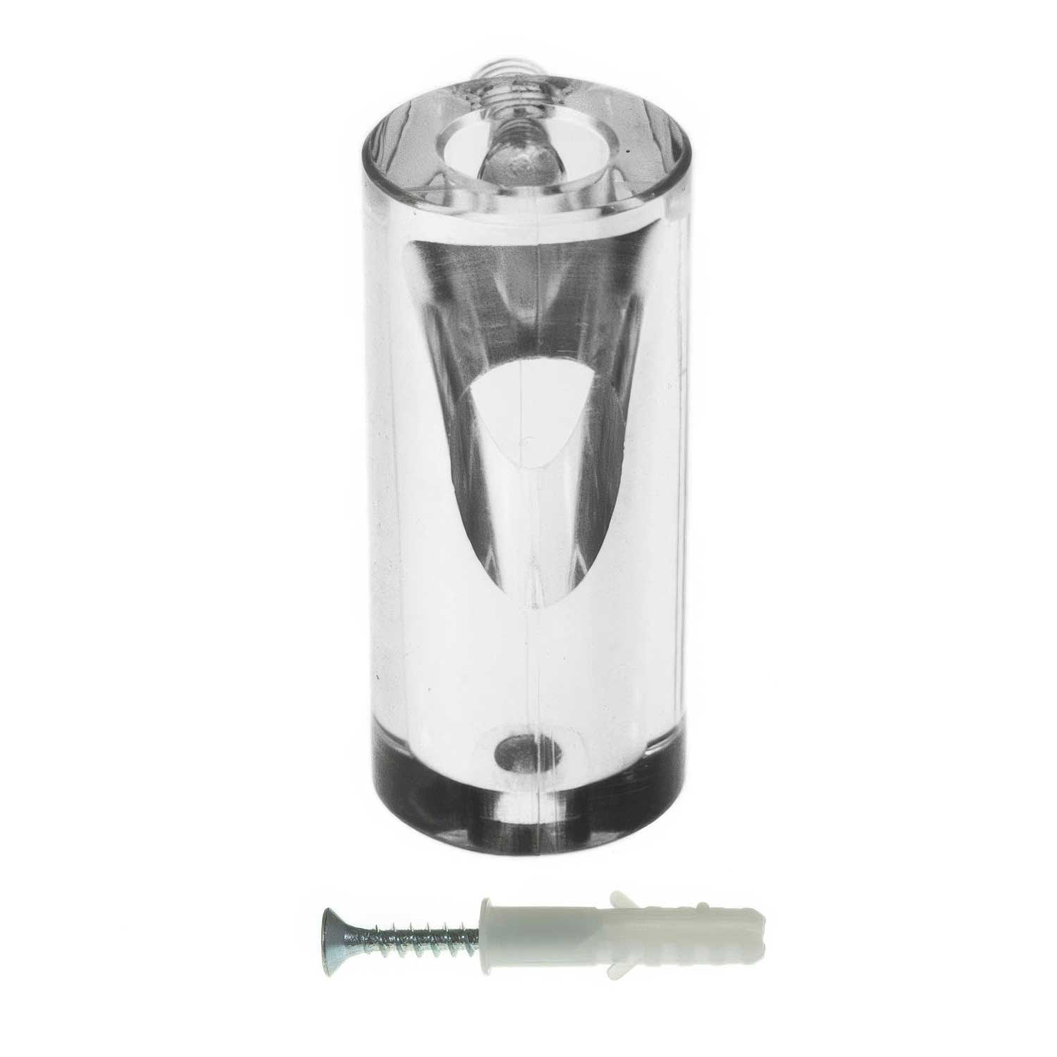 Decentratore, gancio a soffitto per cavo elettrico tessile con fermo - Trasparente