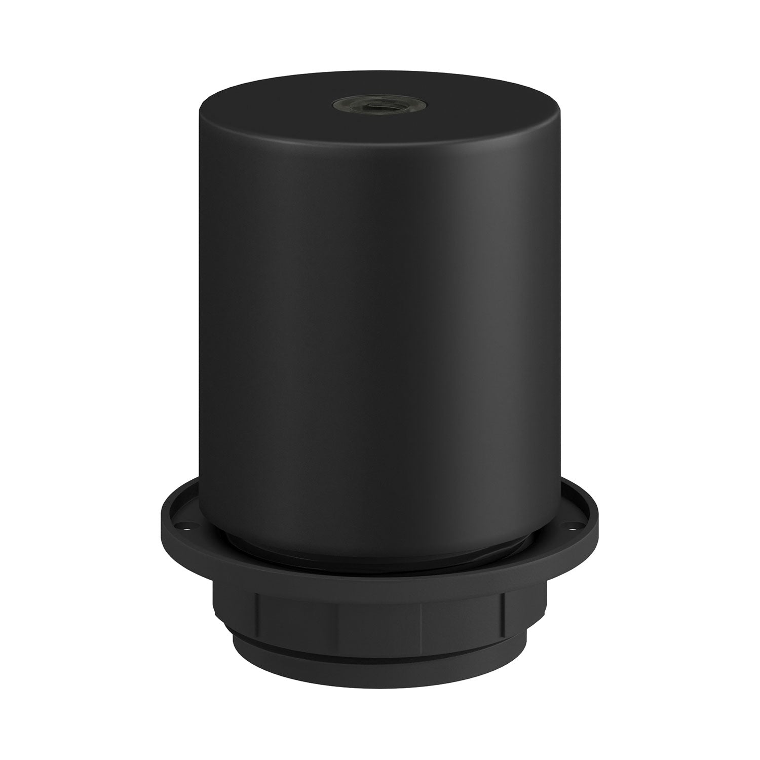 E26 semi-threaded metal socket kit with concealed cable clamp - Black