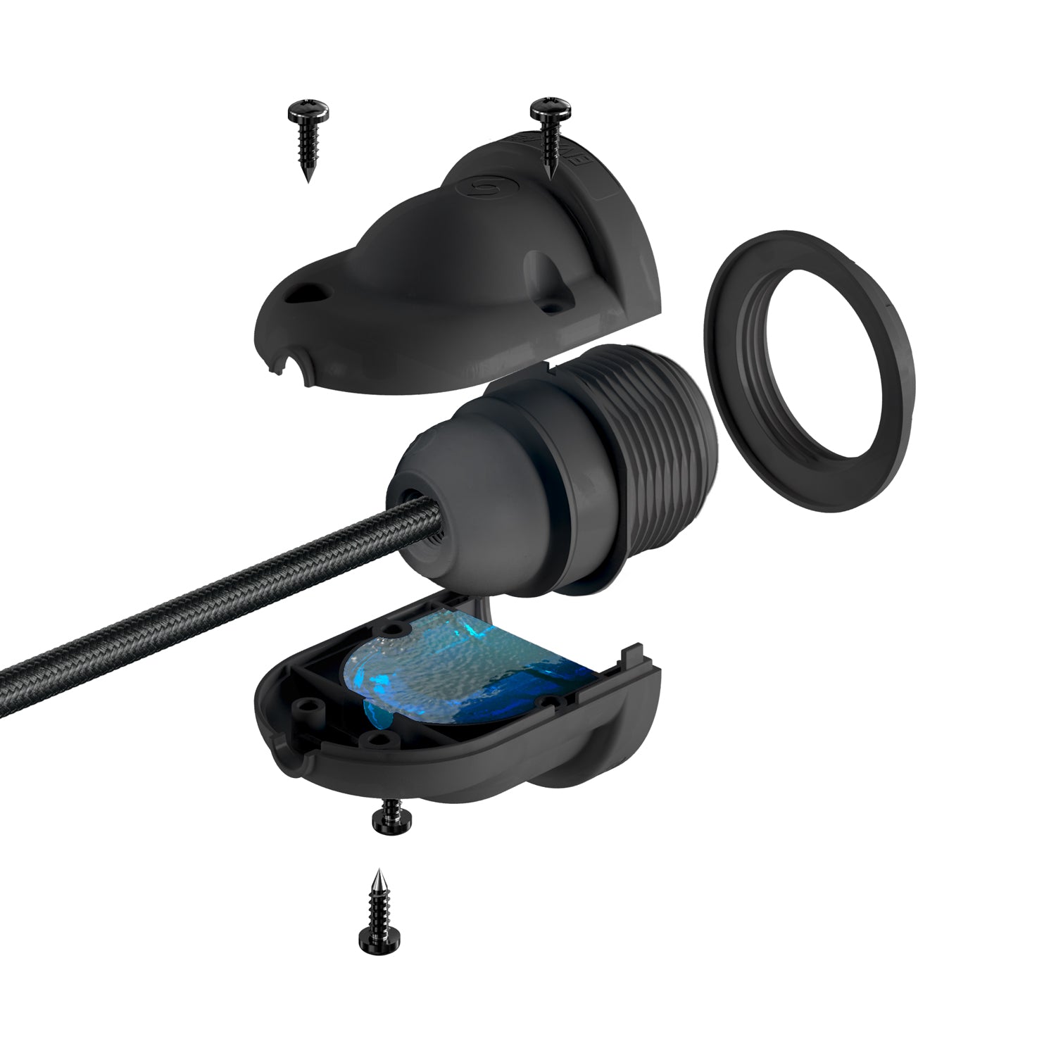 Eiva-1 - Portalampada per esterno E27 protezione IP65 per sistema Modulair - Nero