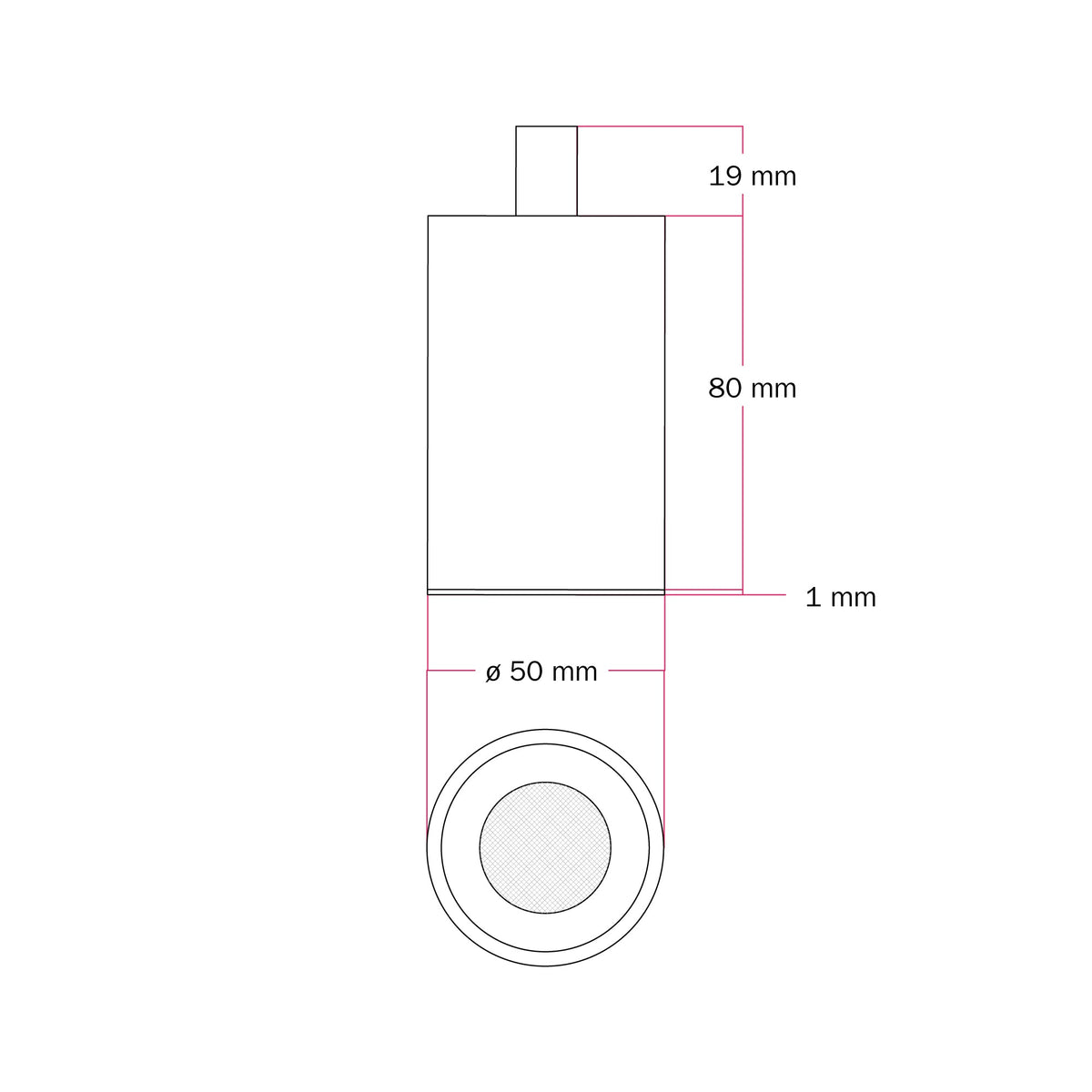 Faretto GU10 Spotlight LED Bispot - Bianco opaco / Rame satinato
