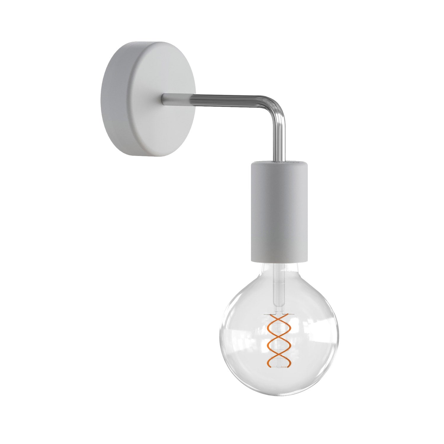 Fermaluce EIVA ELEGANT with L-shaped extension, canopy and socket for wet locations - Glacier grey