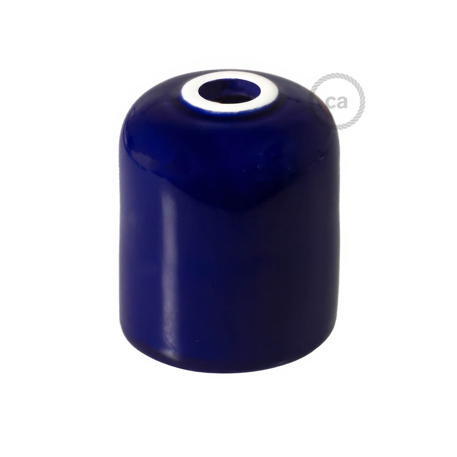 Handmade Ceramic E26 light bulb socket kit - Blue