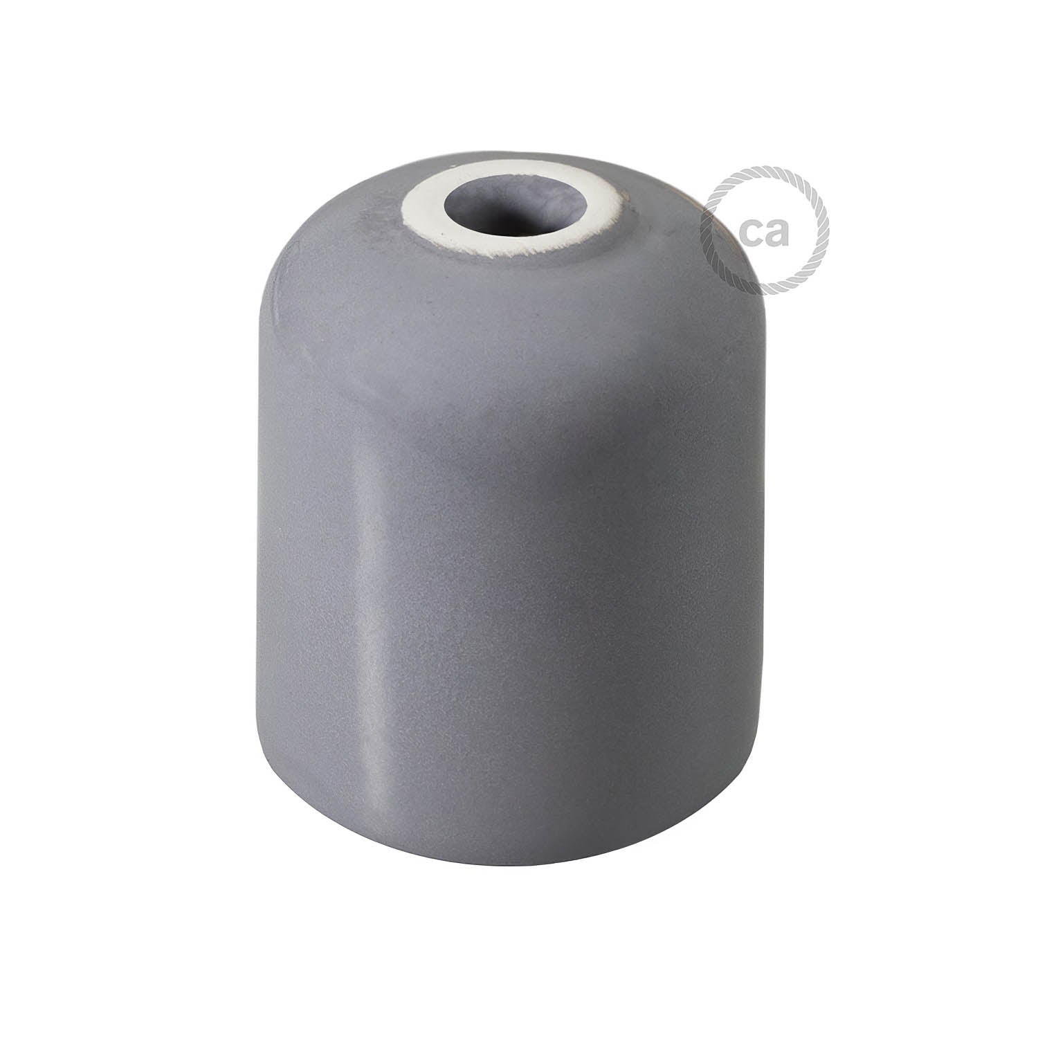 Handmade Ceramic E26 light bulb socket kit - Grey