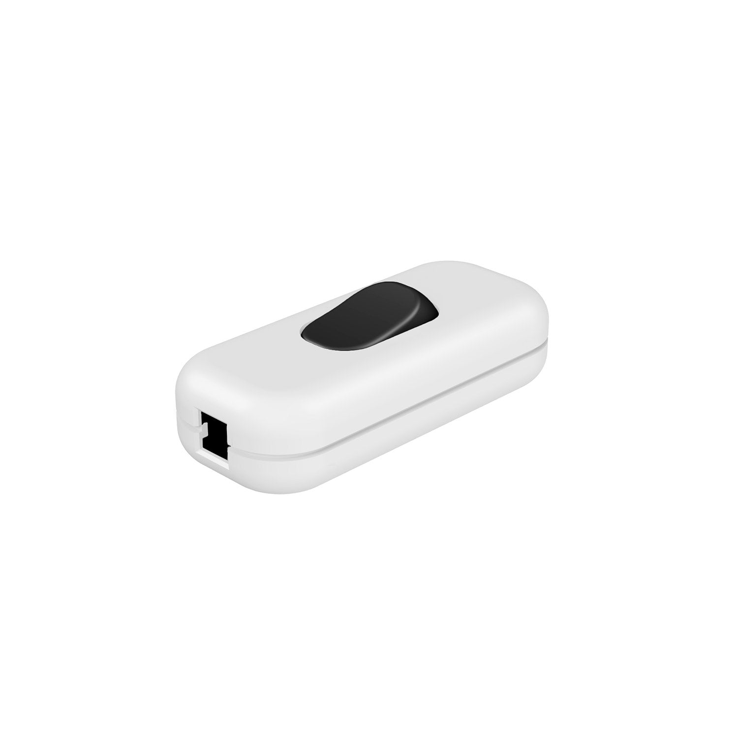 Interruttore Unipolare rompifilo Creative Switch Bianco e pulsante Nero