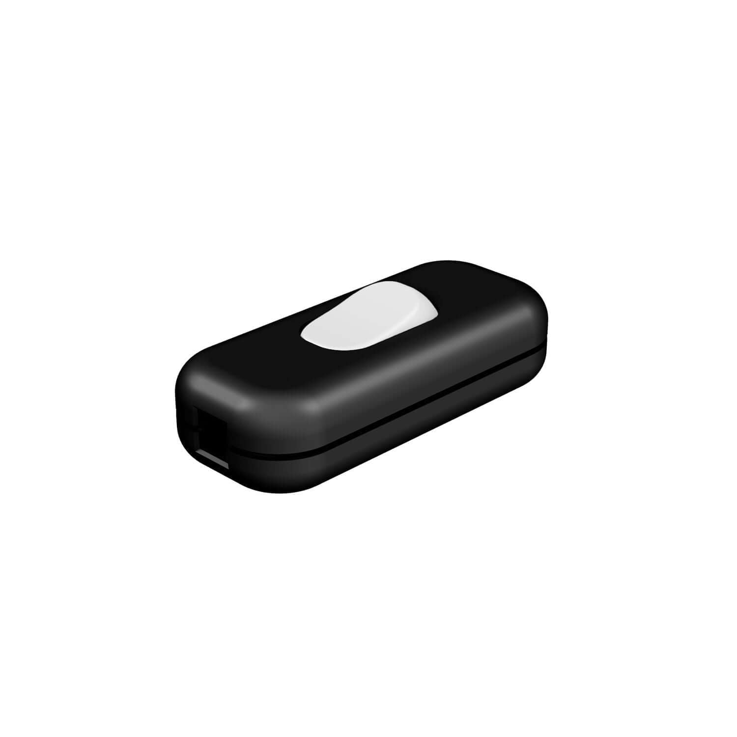 Interruttore Unipolare rompifilo Creative Switch Nero e pulsante Bianco