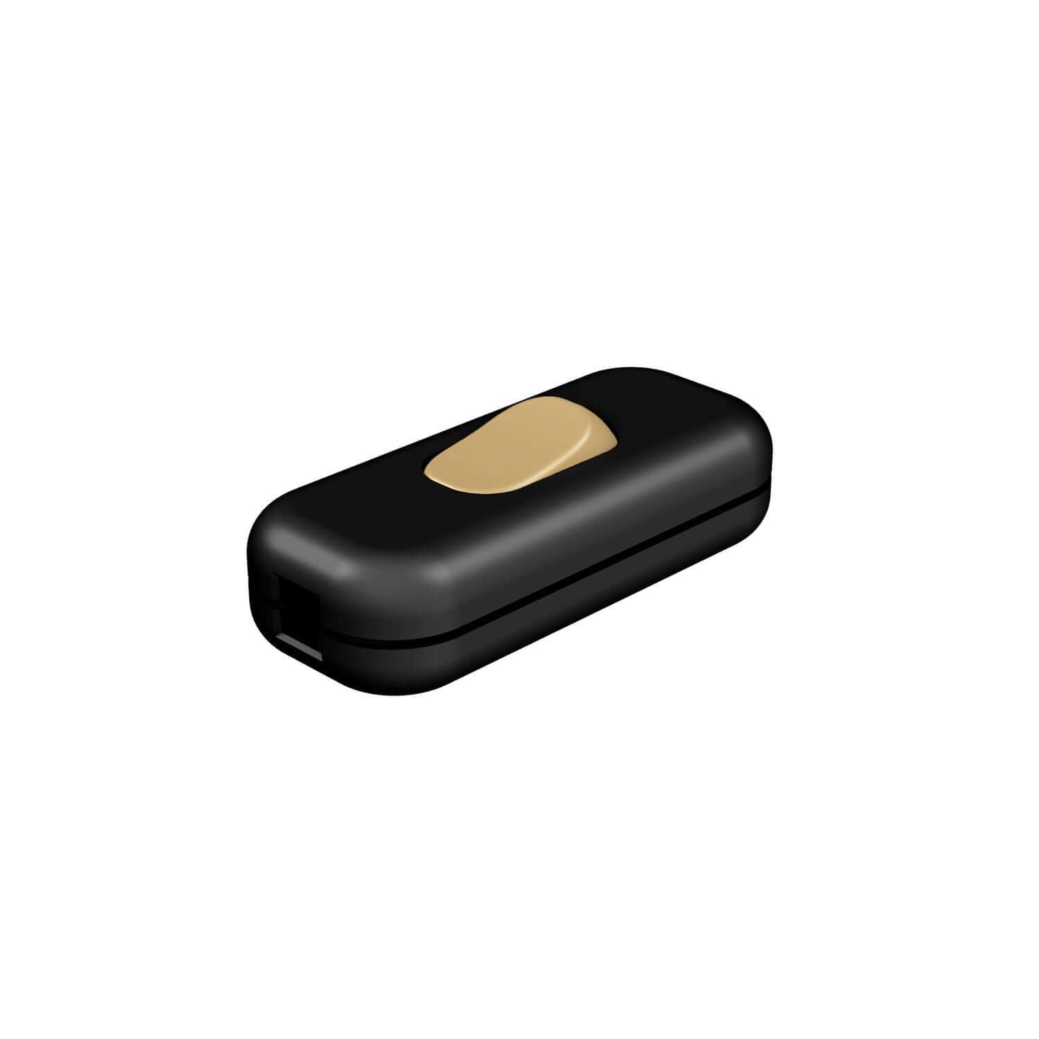 Interruttore Unipolare rompifilo Creative Switch Nero e pulsante Bronzo