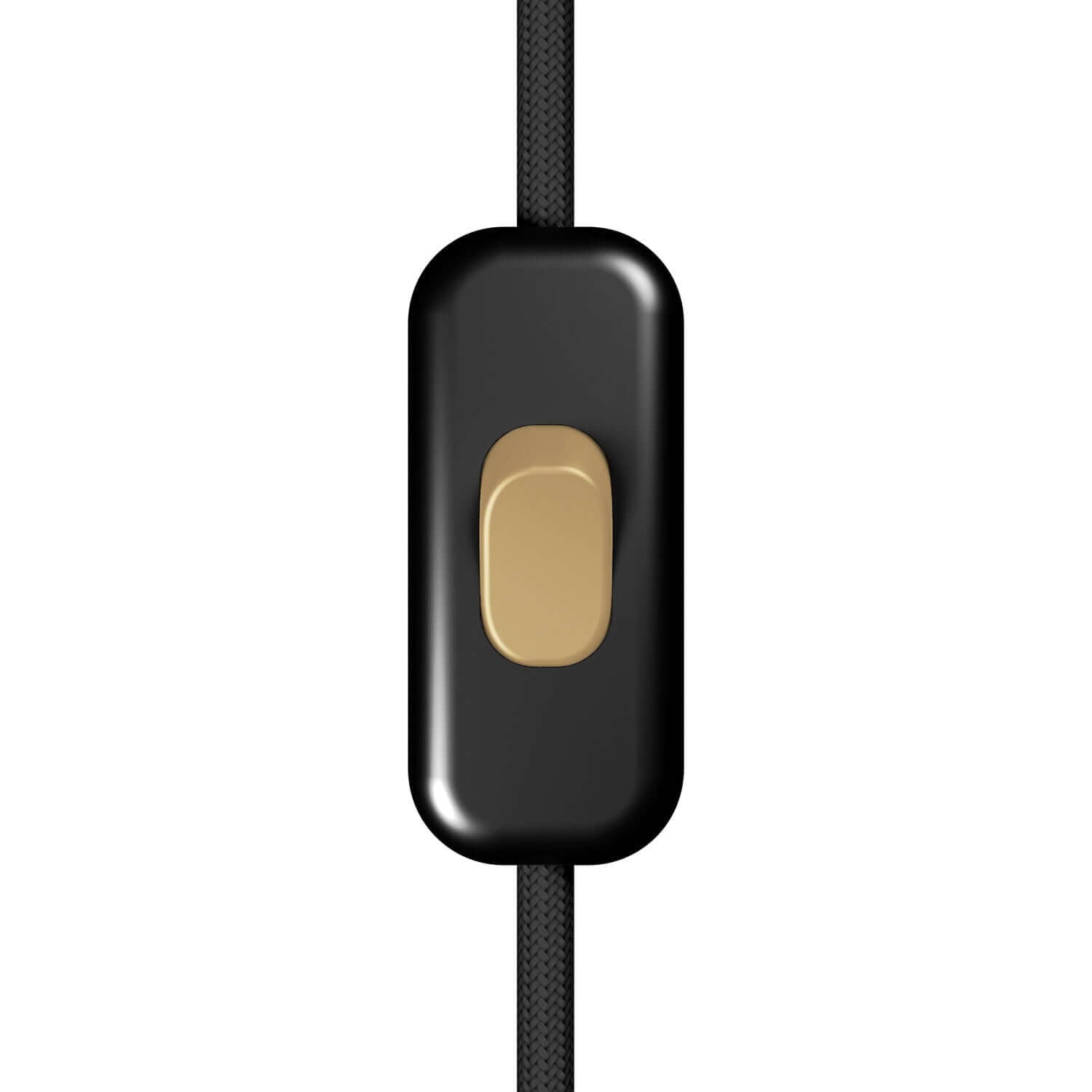 Interruttore Unipolare rompifilo Creative Switch Nero e pulsante Bronzo