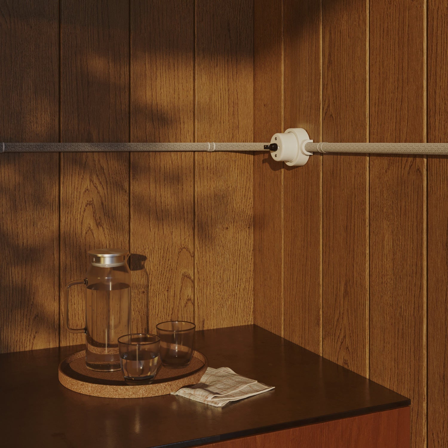 Kit interruttore/deviatore con dado a farfalla e base per Creative-Tubes in porcellana bianca Nero 2 in linea