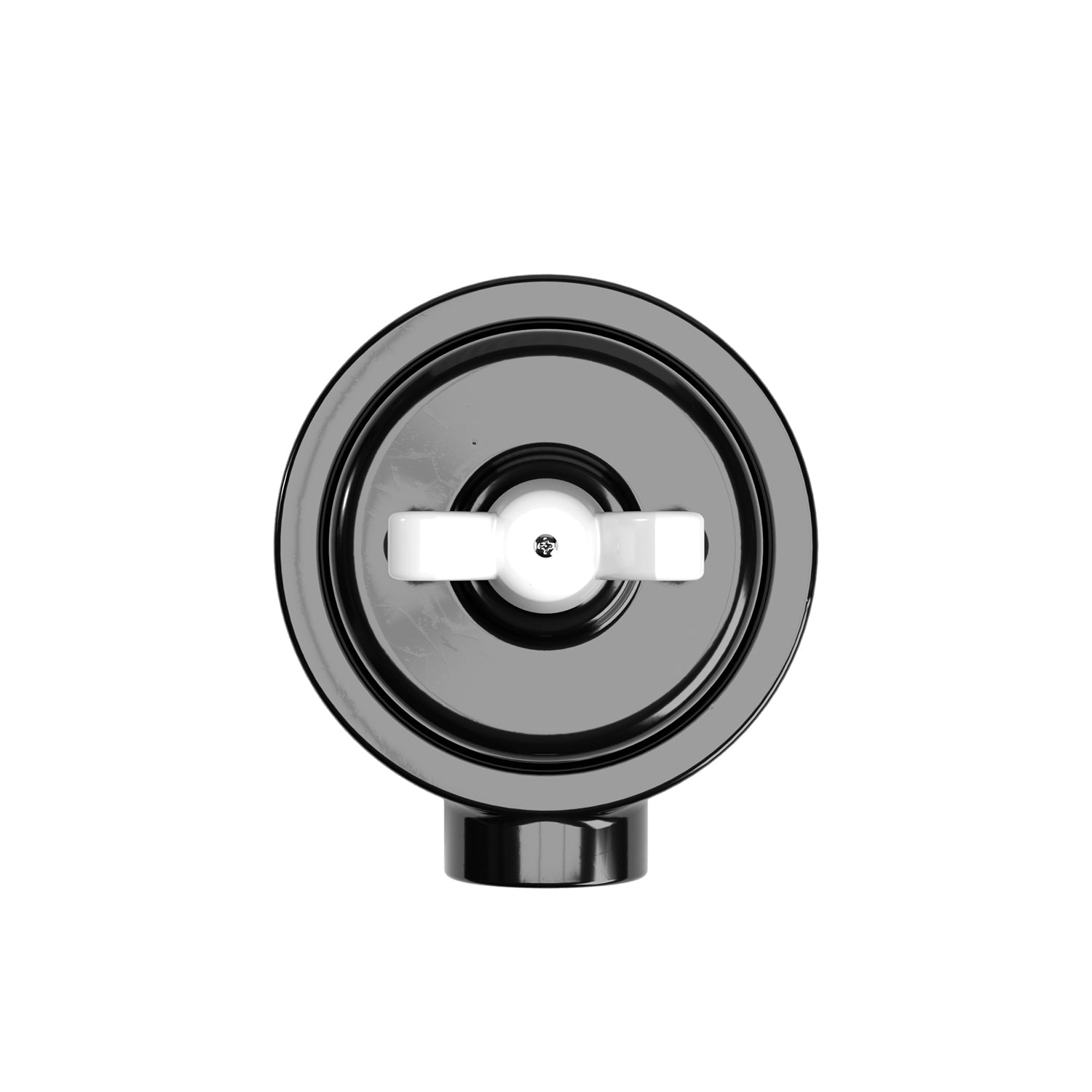 Kit interruttore/deviatore con dado a farfalla e base per Creative - Tubes in porcellana nera - Creative Cables