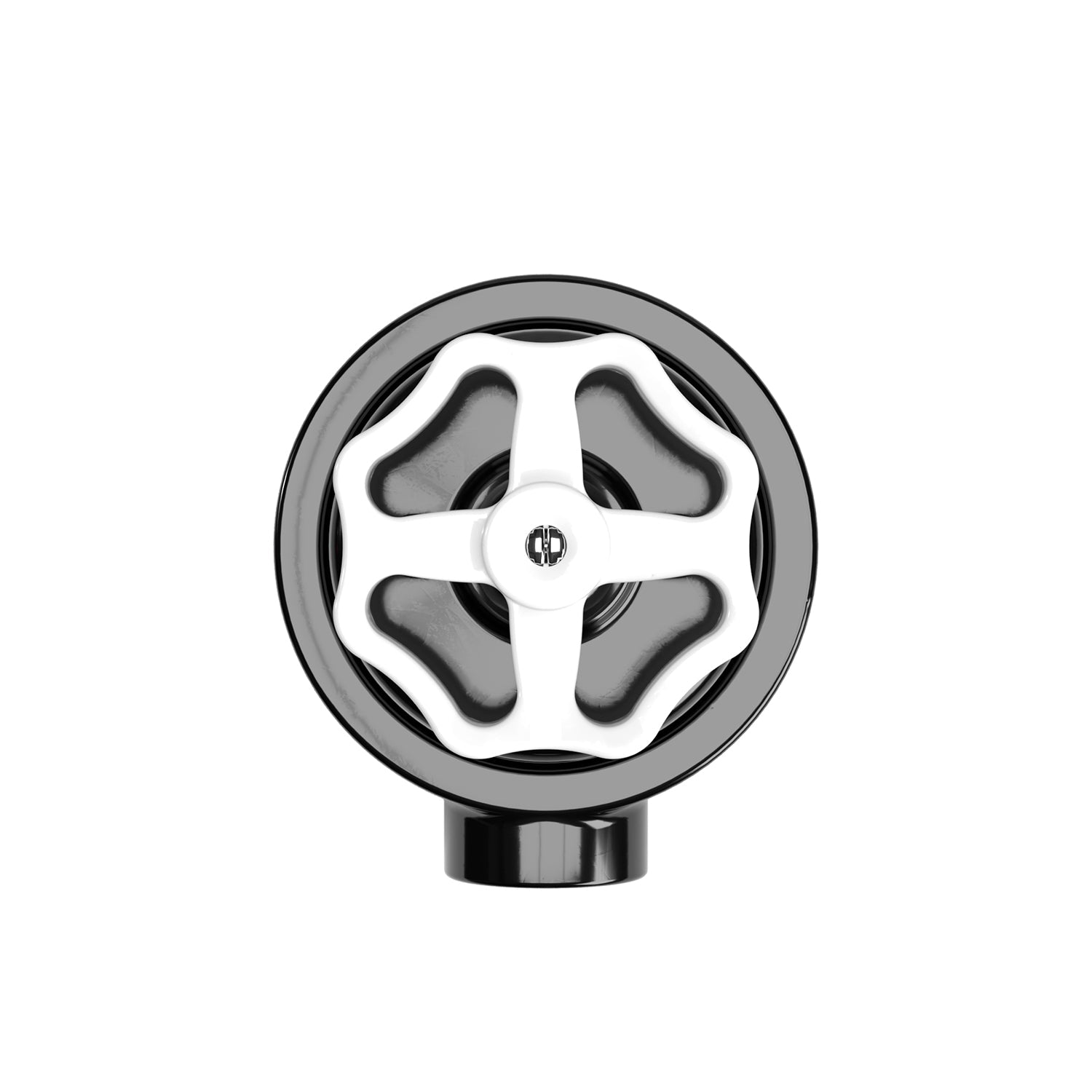 Kit interruttore/deviatore con manopola e base per Creative - Tubes in porcellana nera - Creative Cables