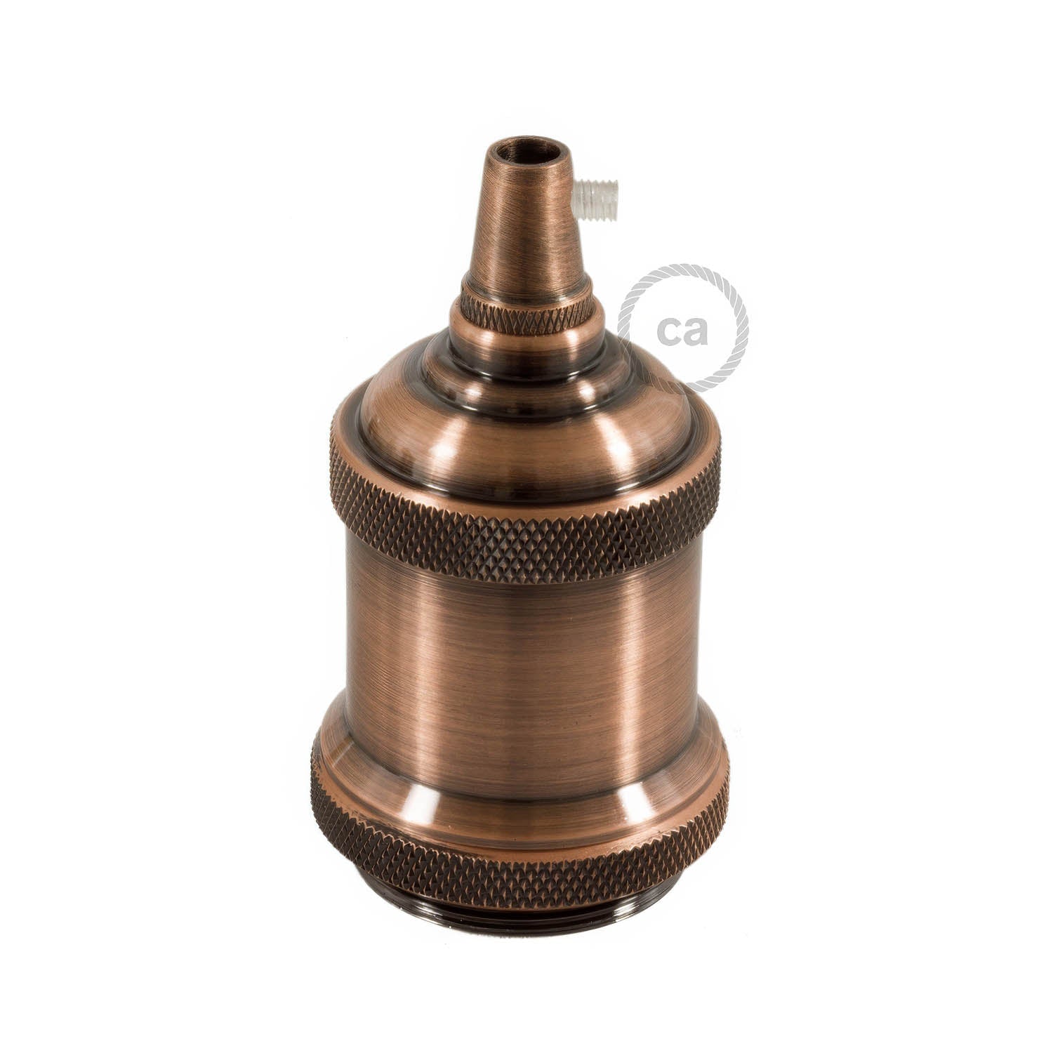 Kit portalampada E27 in alluminio vintage - Rame