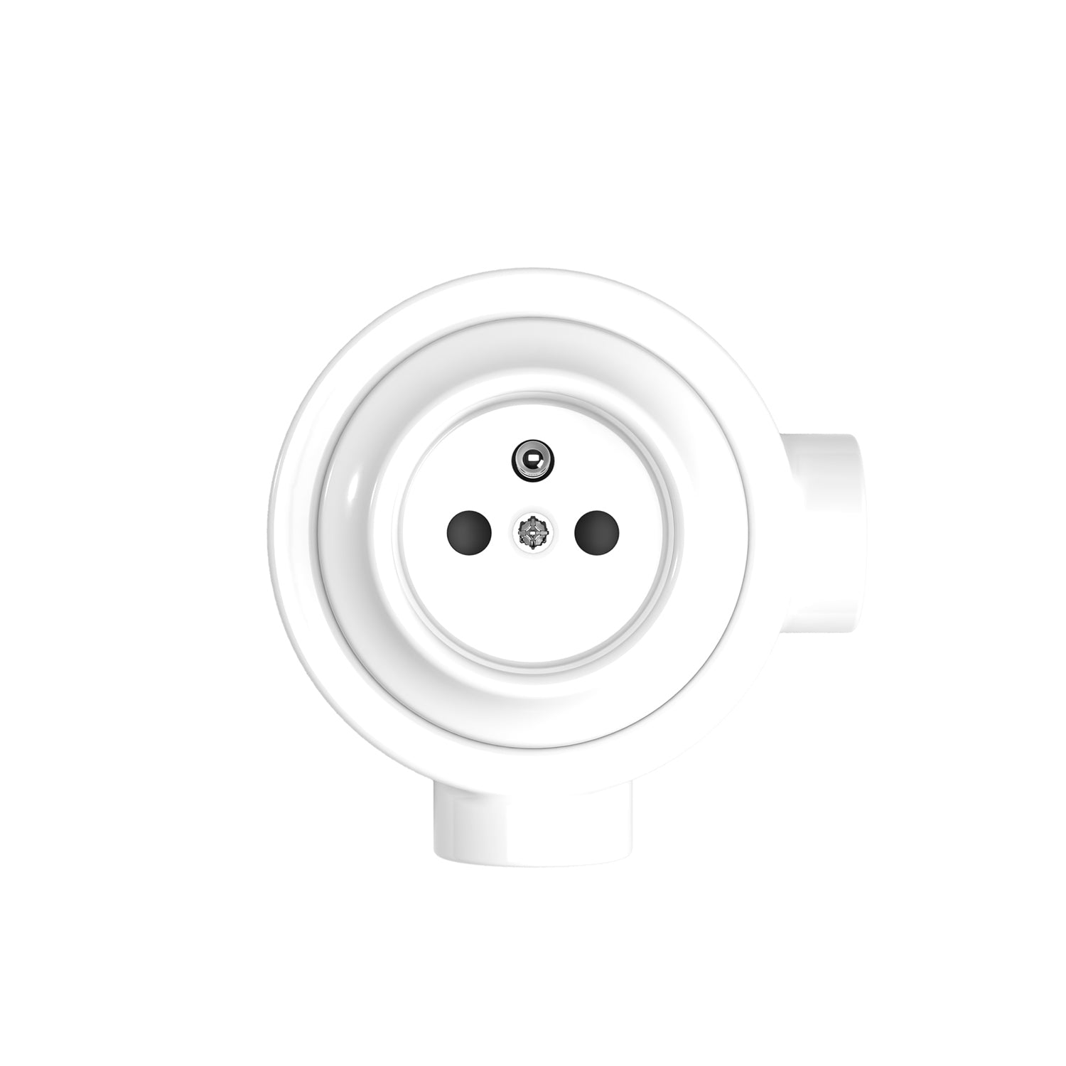 Kit presa a muro di tipo francese e base per Creative-Tubes in porcellana - Bianco 2