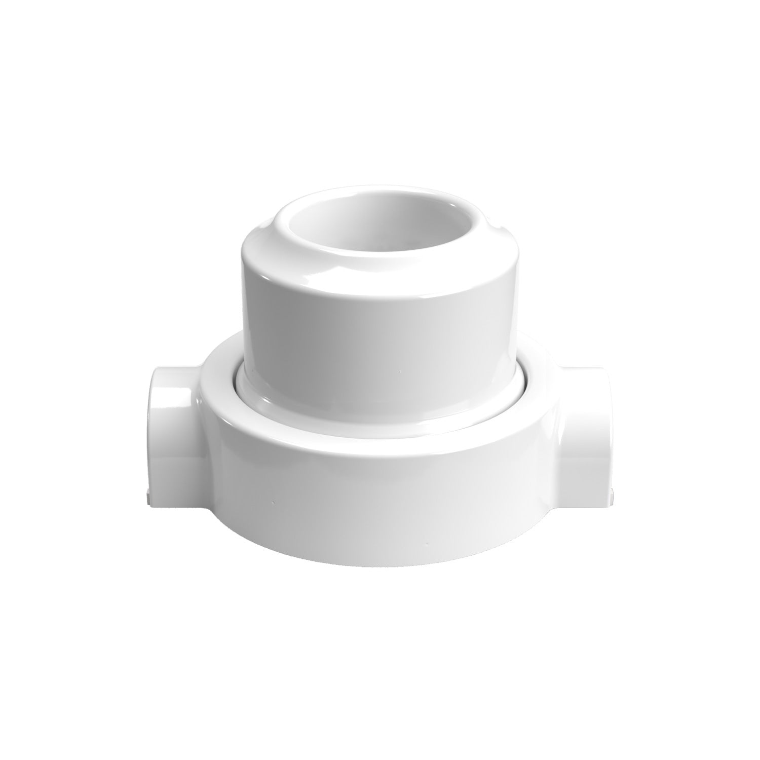 Kit presa a muro di tipo francese e base per Creative-Tubes in porcellana - Bianco 2 in linea