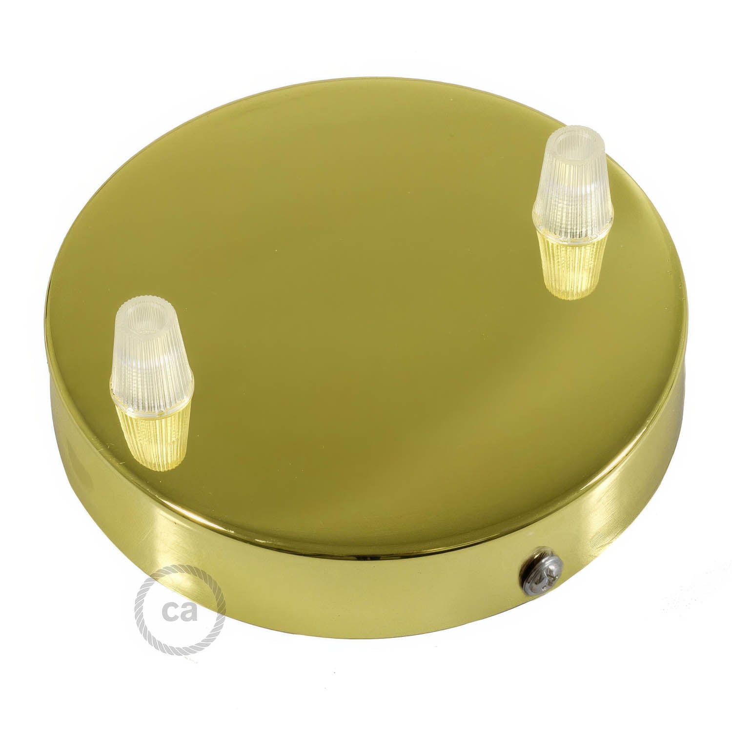 Kit rosone cilindrico in metallo a 2 fori - Ottone Conico