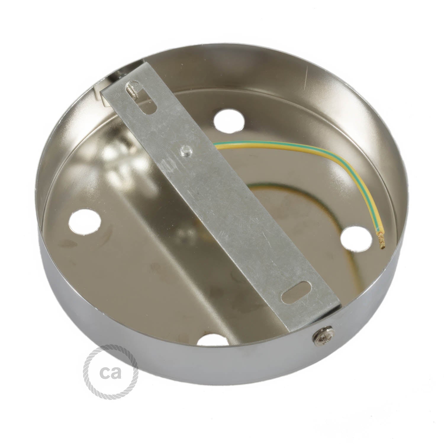 Kit rosone cilindrico in metallo a 4 fori - Titanio satinato Conico