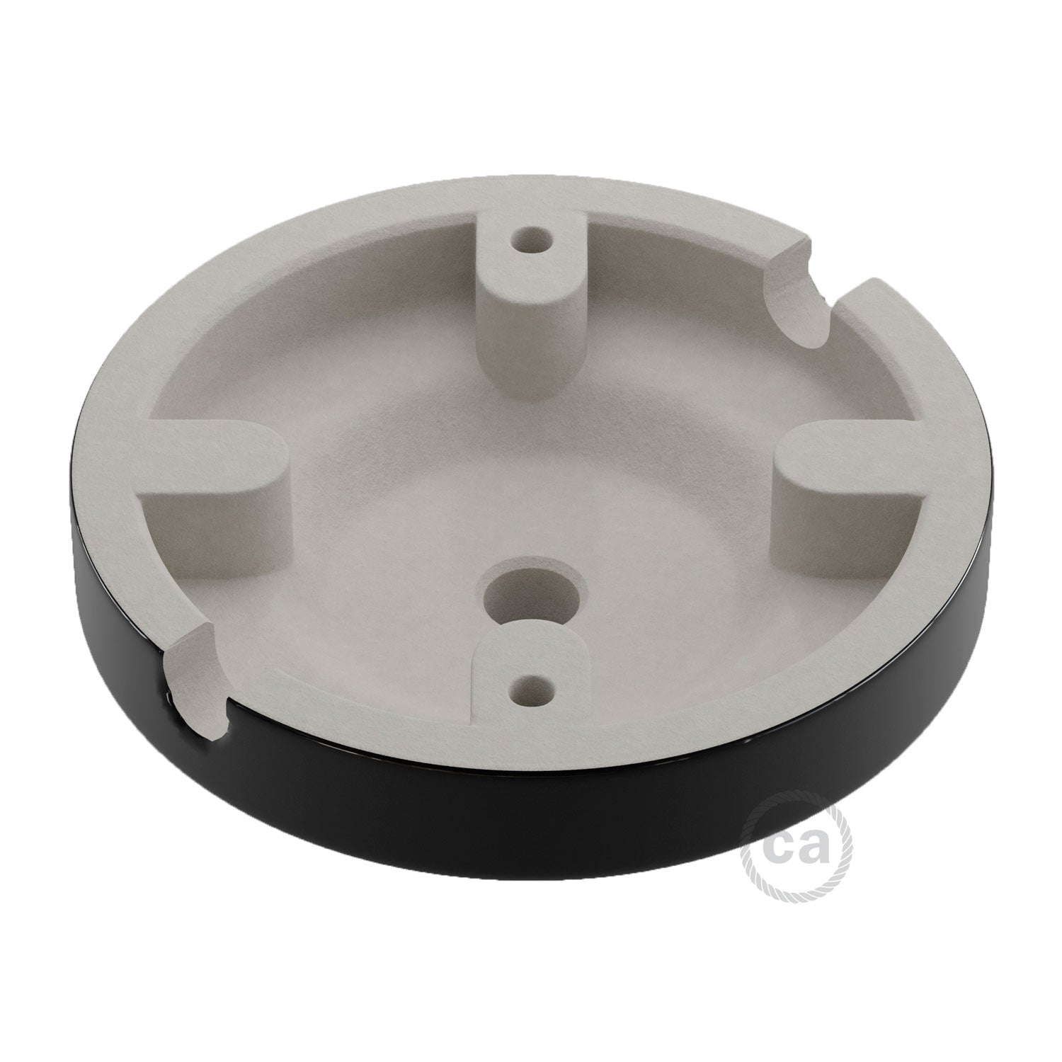 Kit rosone Minimal in porcellana - Nero