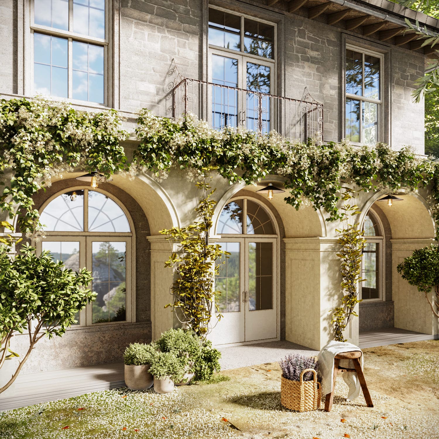 Lampada da soffitto Bianca con paralume in metallo Swing - Waterproof IP44 - IO