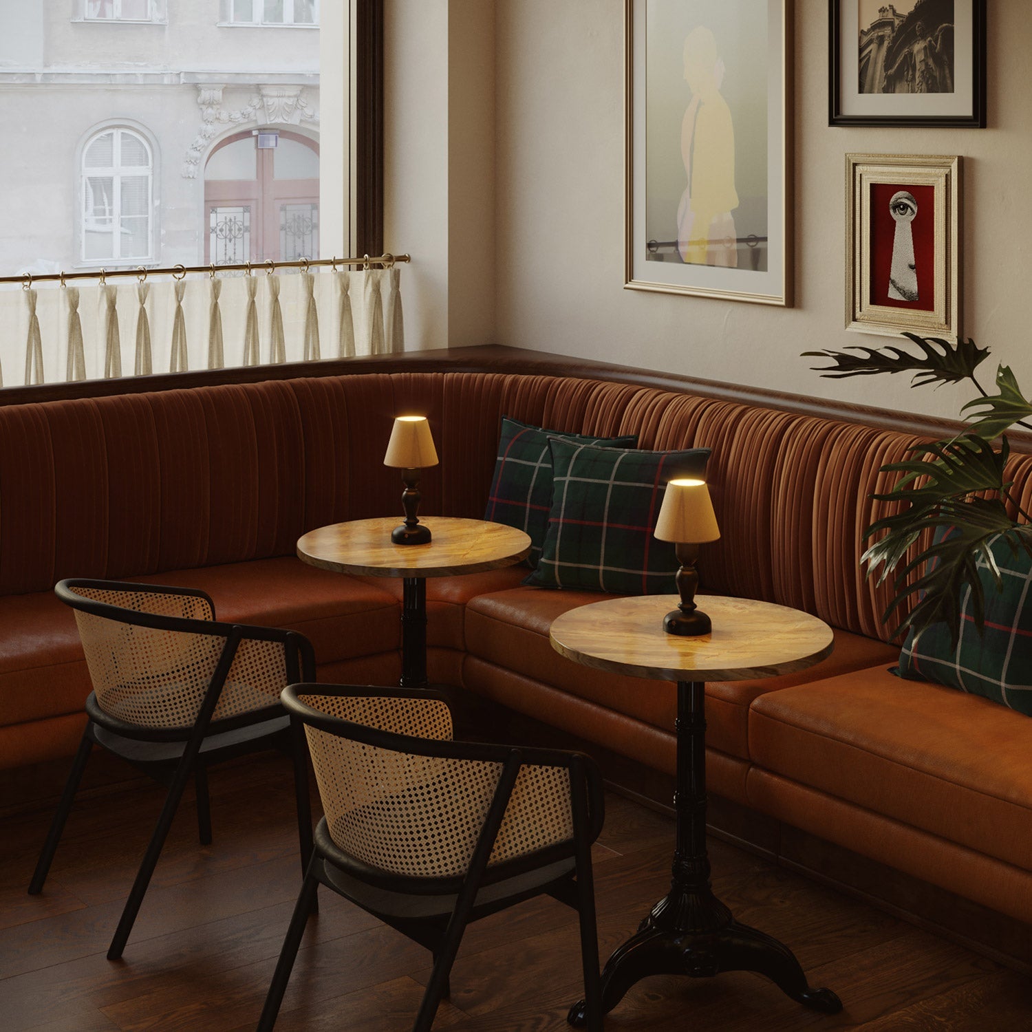 Lampada portatile ricaricabile Cabless14 con lampadina a goccia e predisposizione per paralume - Nero