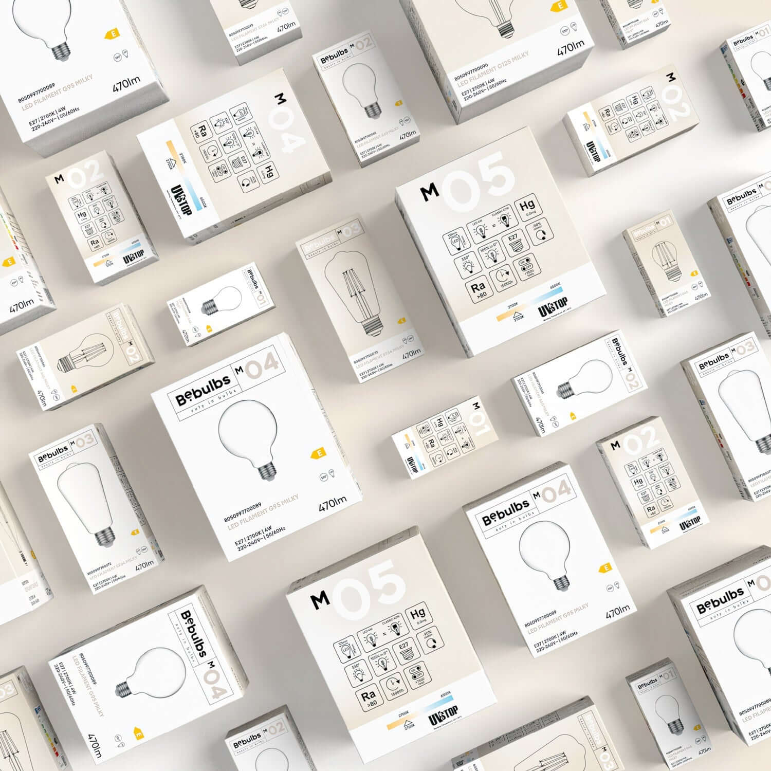 Lampadina LED Milky Goccia A60 4W 470Lm E27 2700K - M02 - Creative Cables