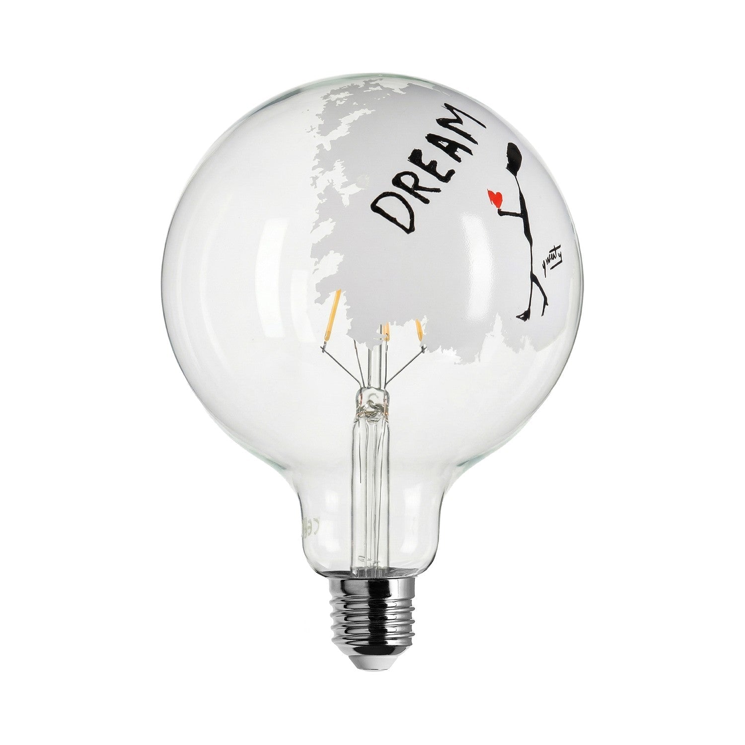 Lampadina LED Tattoo Dream G125 4,5W 470Lm E27 2700K Dimmerabile - Creative Cables