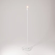 MAG-Y floor lamp with round metal base with fitting for lampshade - Matt white