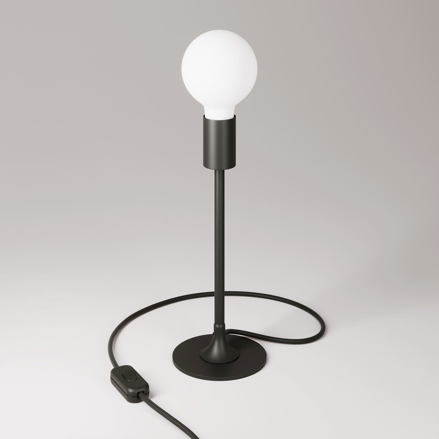 MAG-Y metal table lamp with visible bulb - Black