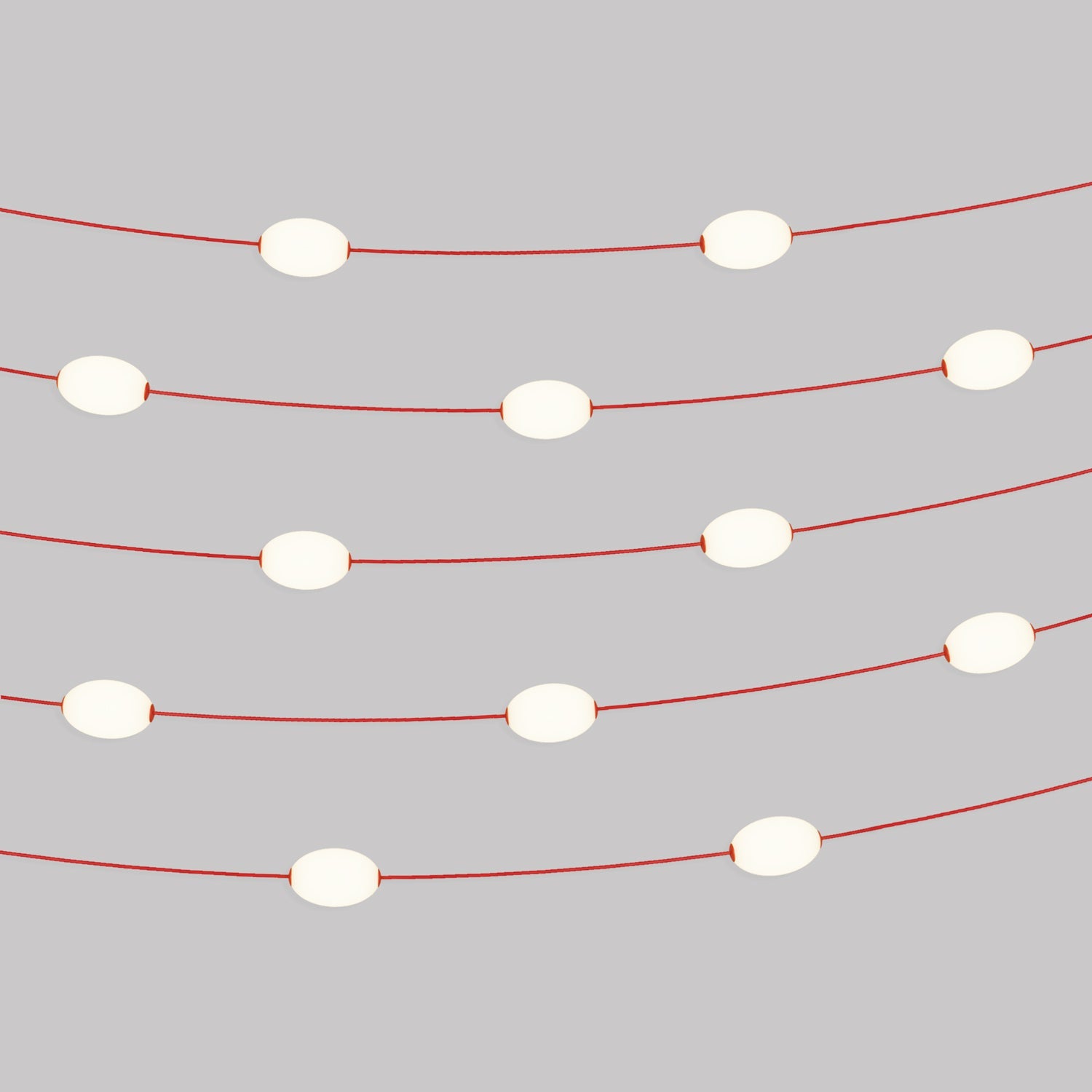 Outdoor 12 - Light String Light for wet locations Starfish Red, Power supply with US plug - Marina12 - Creative Cables