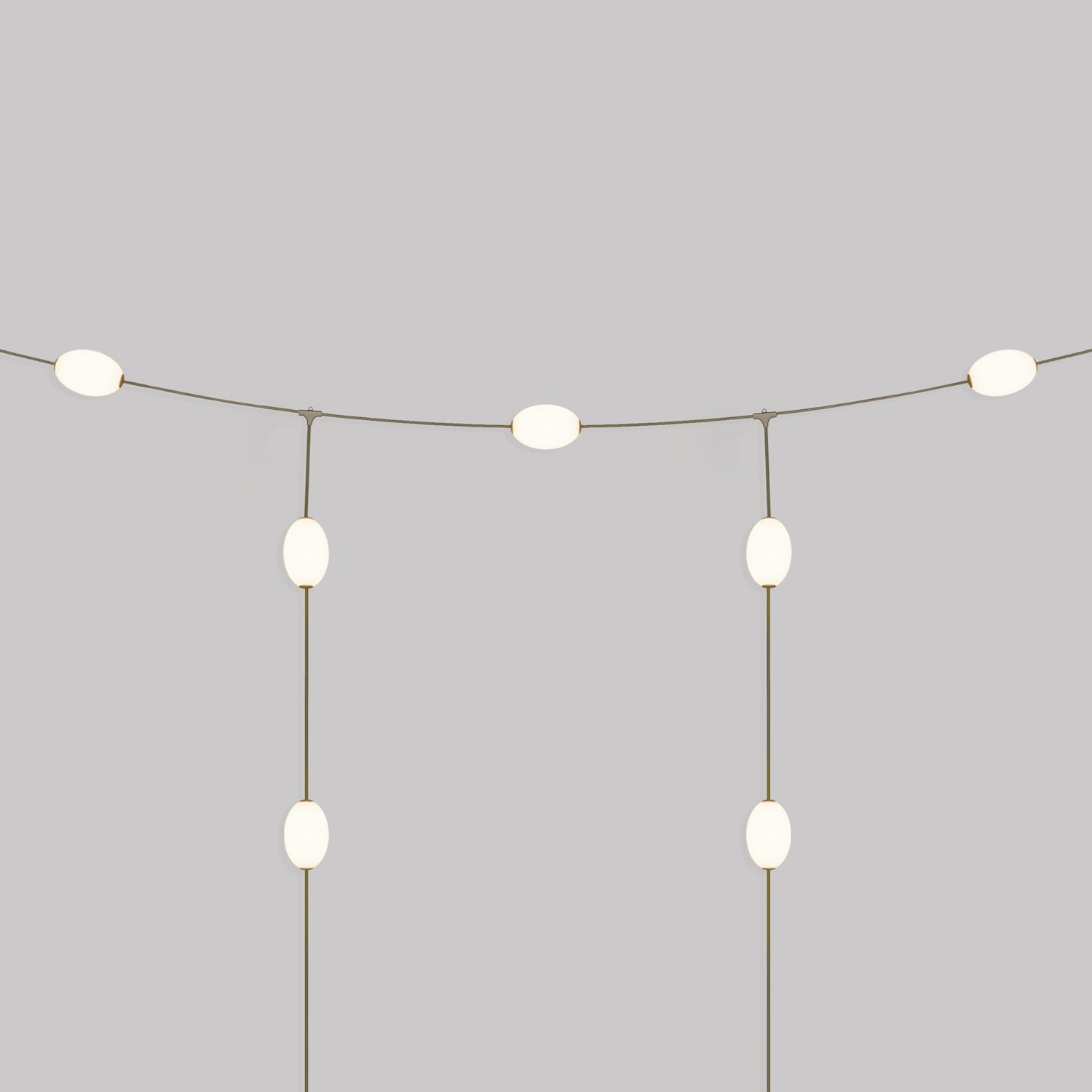 Outdoor Net String Light 7 - Light for wet locations Olive Green, Power supply with US plug - Marina GRID - Creative Cables