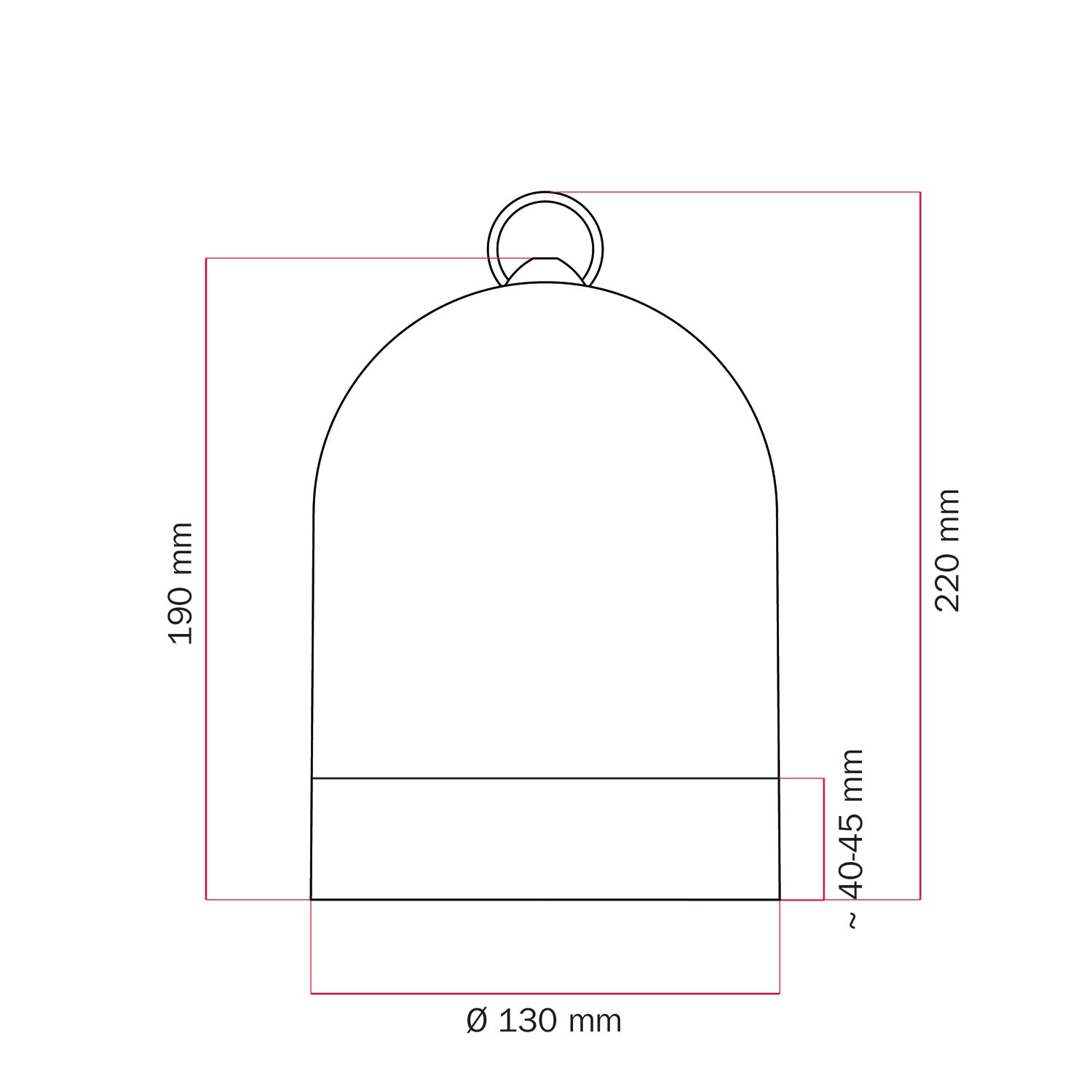 Paralume Campana Mini XS bicolore in ceramica Bianco e Tortora, collezione Materia - Made in Italy