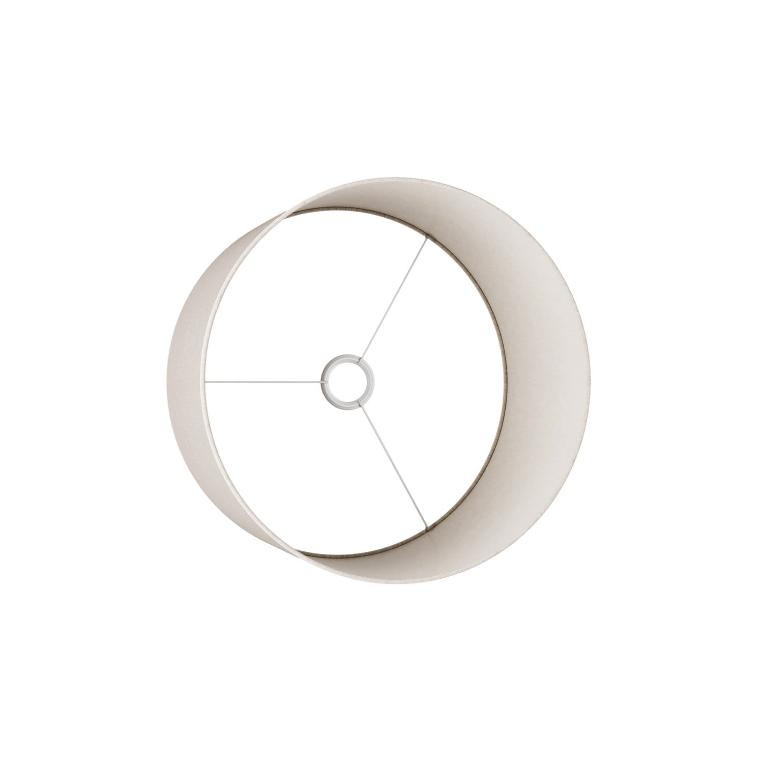 Paralume Cilindro L in tessuto con attacco E27 - Made in Italy - Juta Chiara