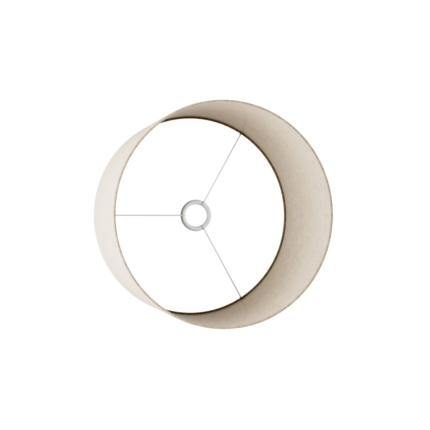 Paralume Cilindro L in tessuto con attacco E27 - Made in Italy - Lana Beige