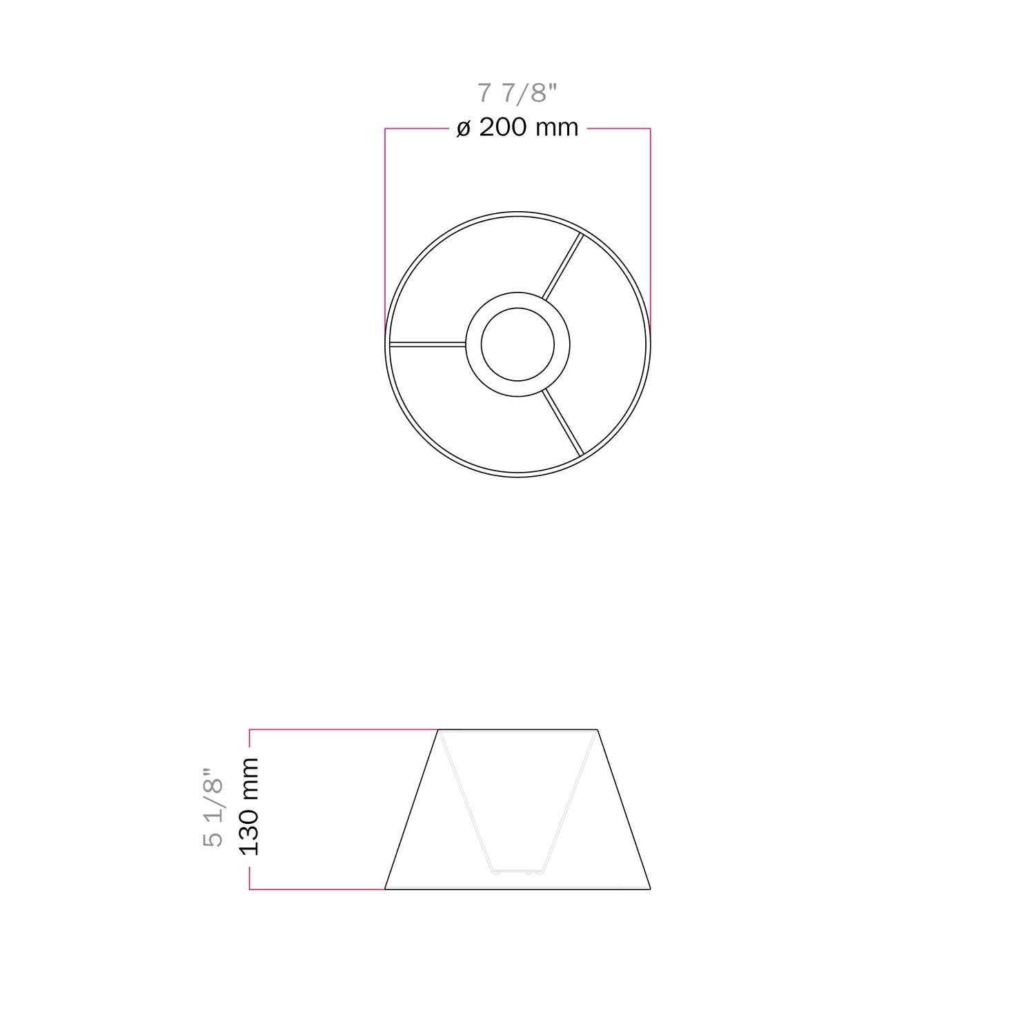 Paralume Impero S con attacco E27 per lampada da tavolo o applique - Made in Italy - Lino Crudo