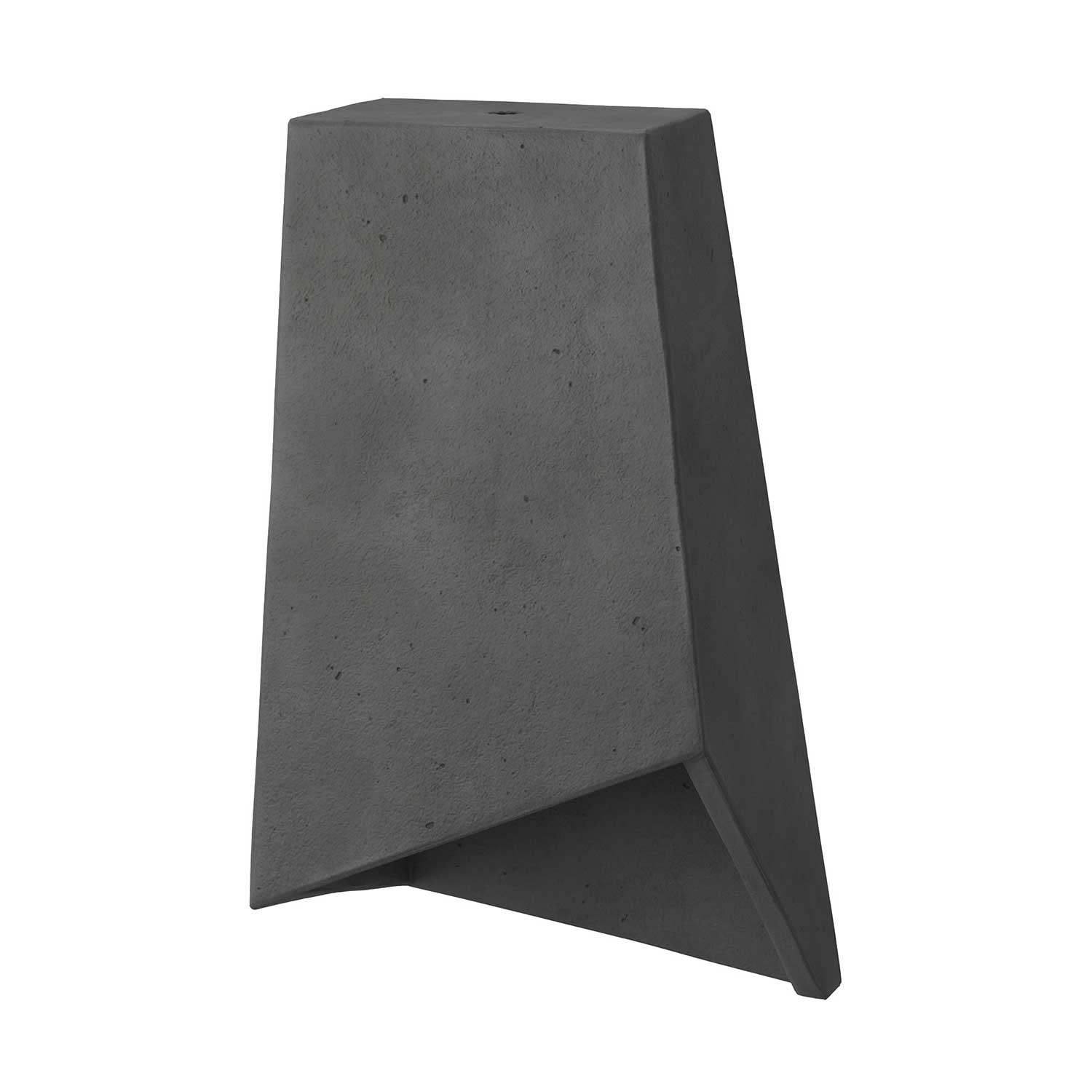 Paralume in cemento Prisma per lampada a sospensione, completo di serracavo e portalampada E27 - Cemento scuro