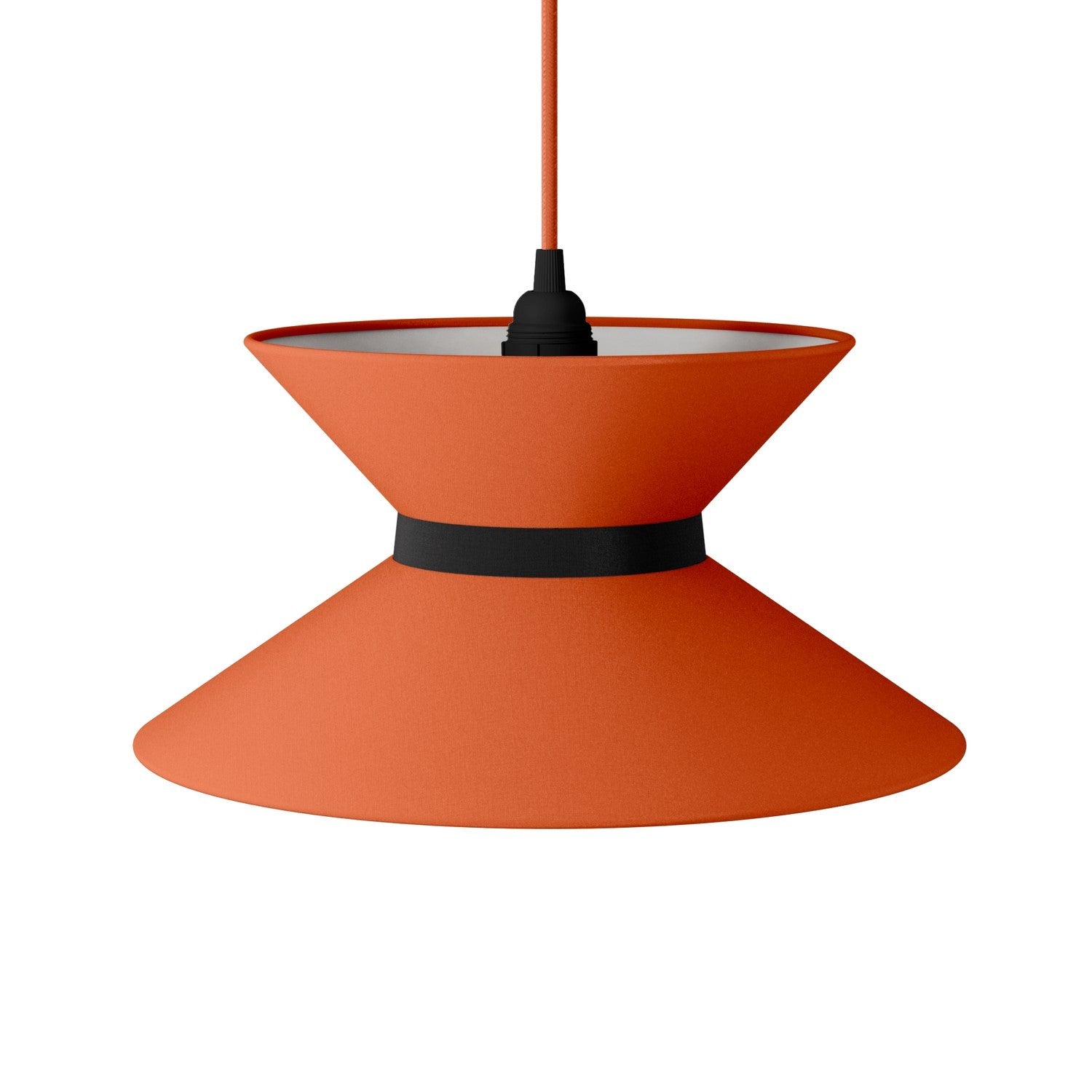 Paralume in tessuto Clessidra Cinette aragosta - Made in Italy Teletta antracite