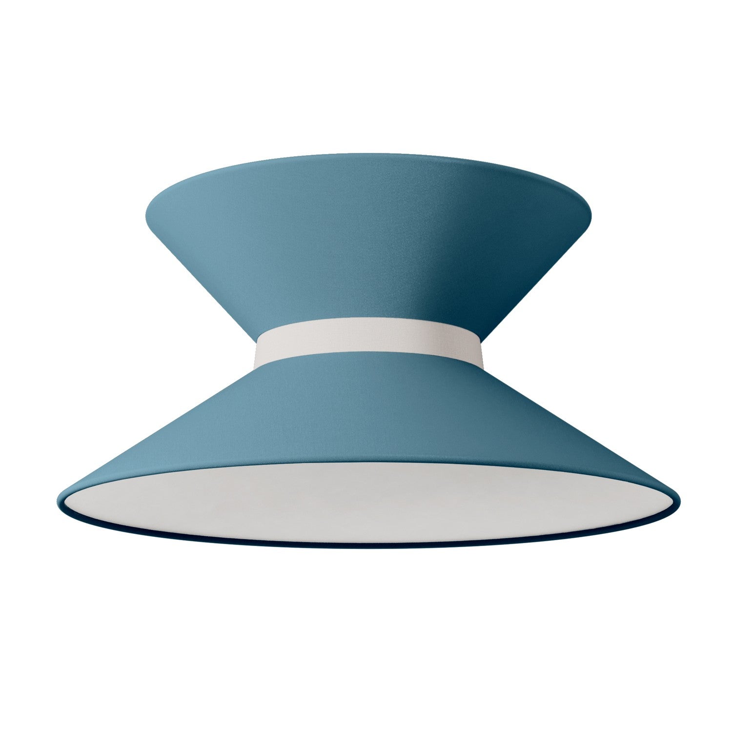 Paralume in tessuto Clessidra Teletta azzurro severo - Made in Italy - Creative Cables