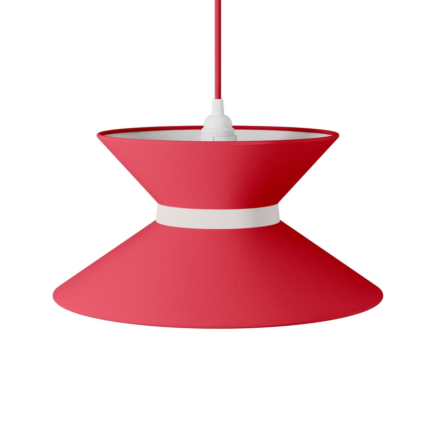 Paralume in tessuto Clessidra Teletta rosso - Made in Italy - Creative Cables