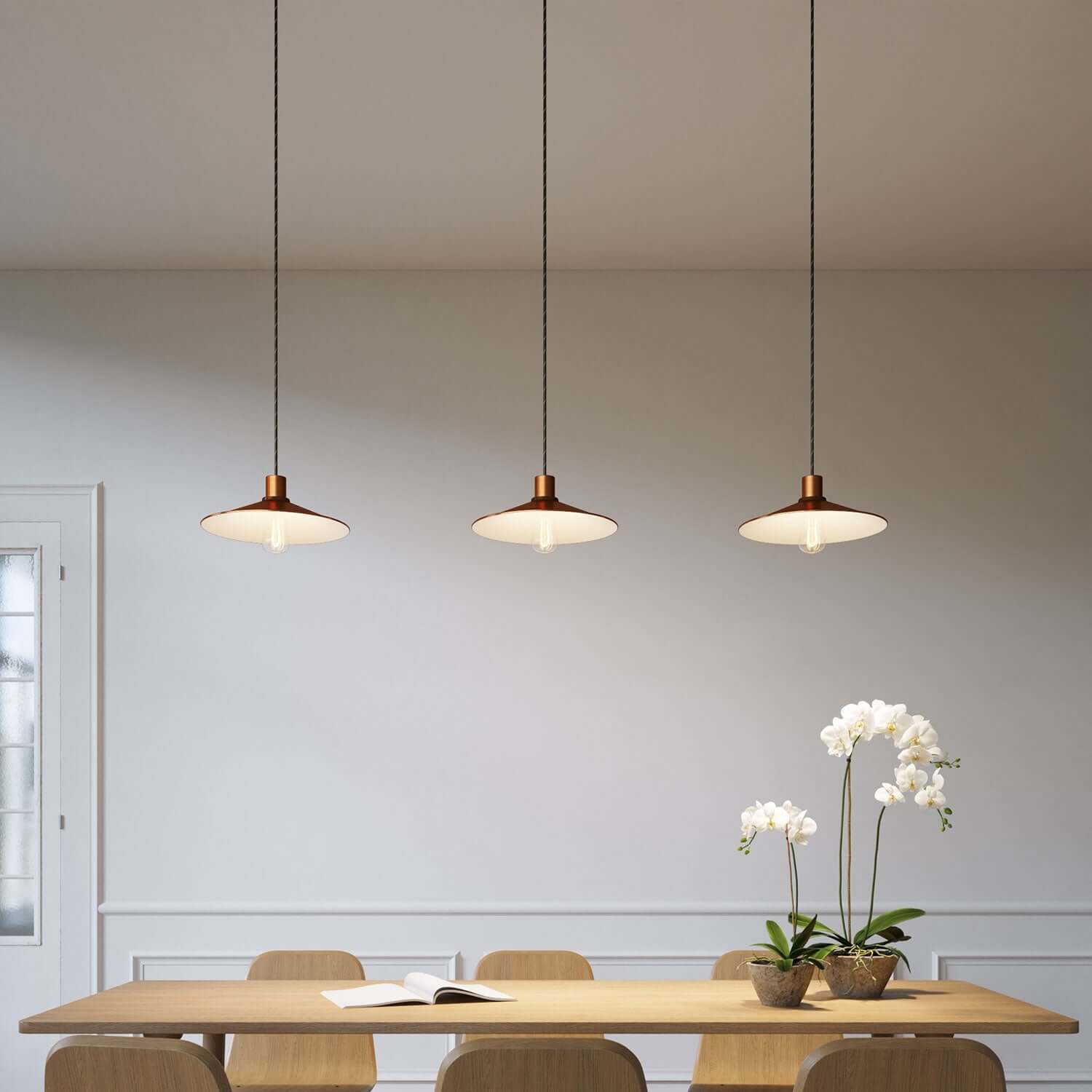 Paralume Swing in metallo smaltato con attacco E27 - Rame satinato