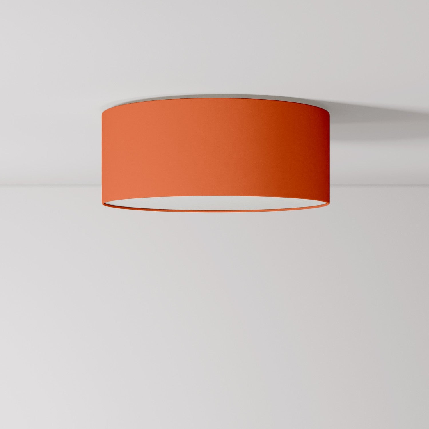 Plafoniera in tessuto Small Cinette aragosta - Made in Italy