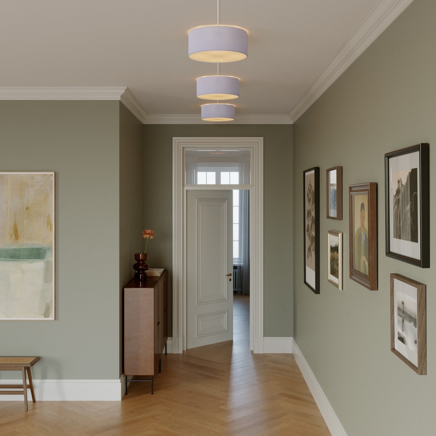 Plafoniera in tessuto Small - Made in Italy - Teletta Lilla