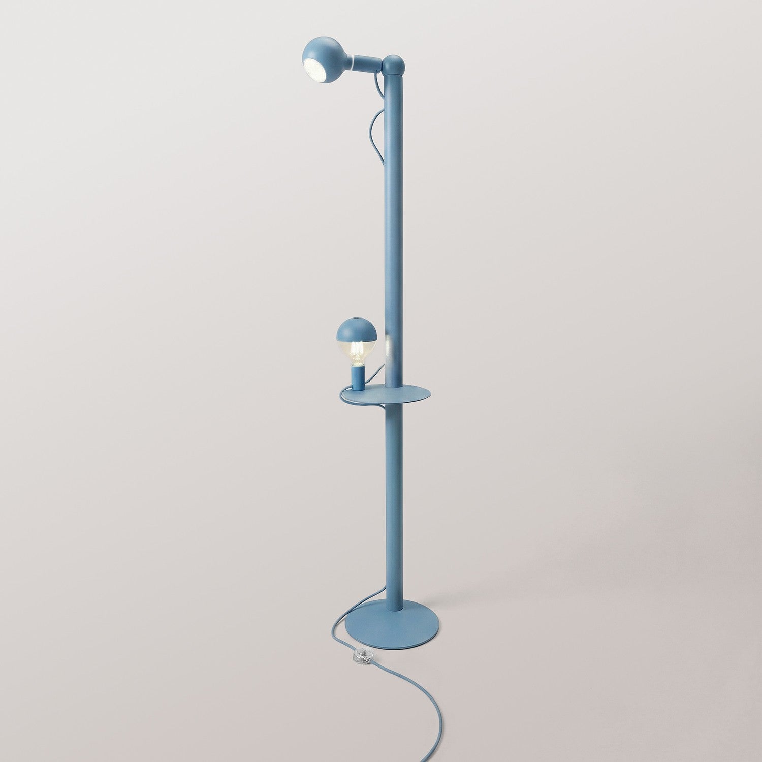 Rocco XXL - Lampada da terra con lampadina Maria e Camo - Blu